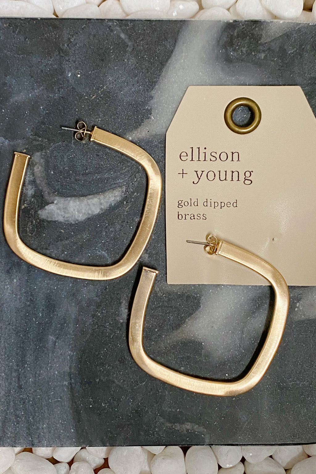Overall Luxe Square Hoop Earrings-4