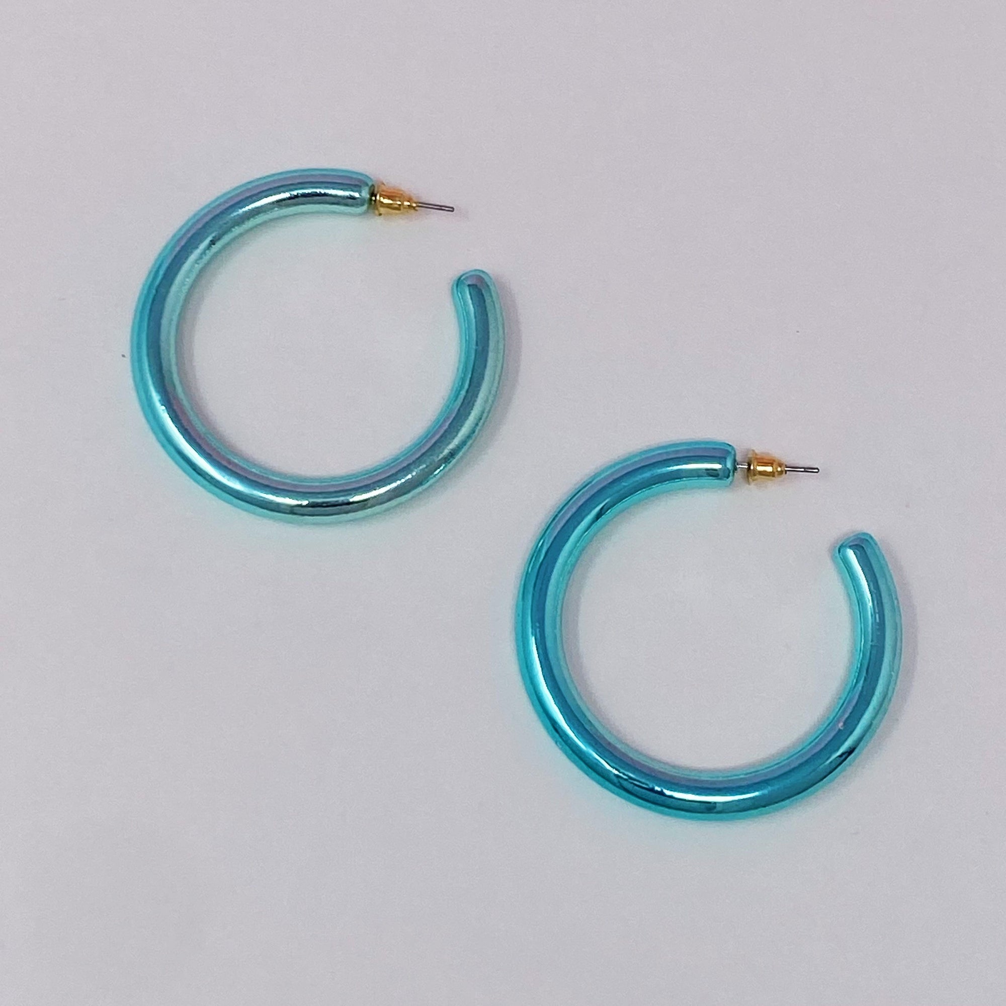 Colored Tube Hoop Earrings-6