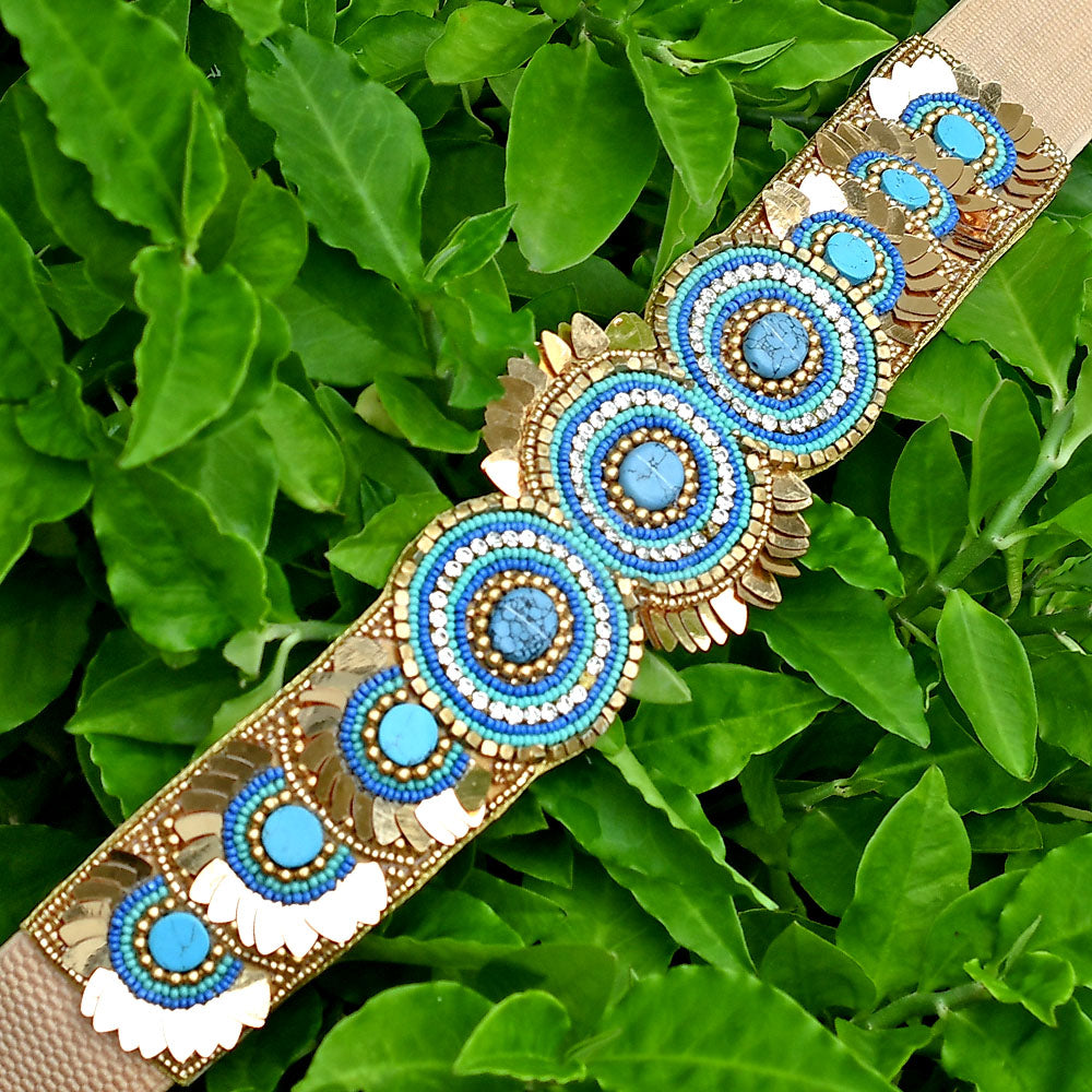 Ethnic Bohemian Boho Gypsy style Beaded Belt FBL1001-0
