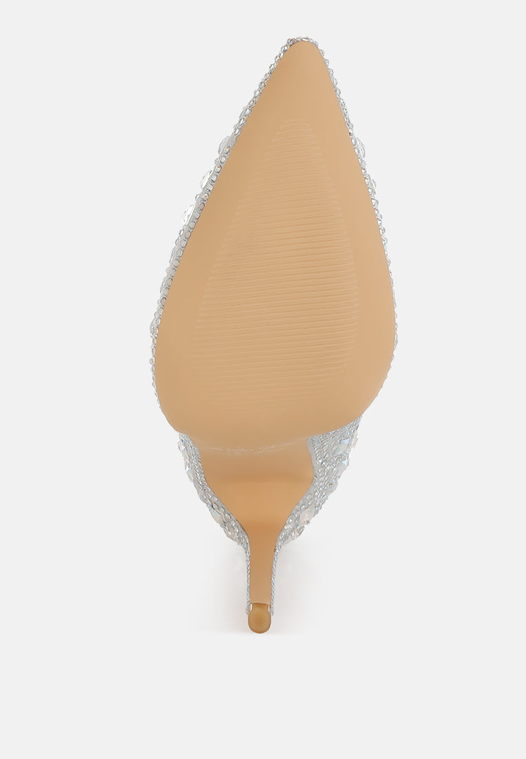 Frostin Pointed Toe Rhinestones Stiletto Boots-4