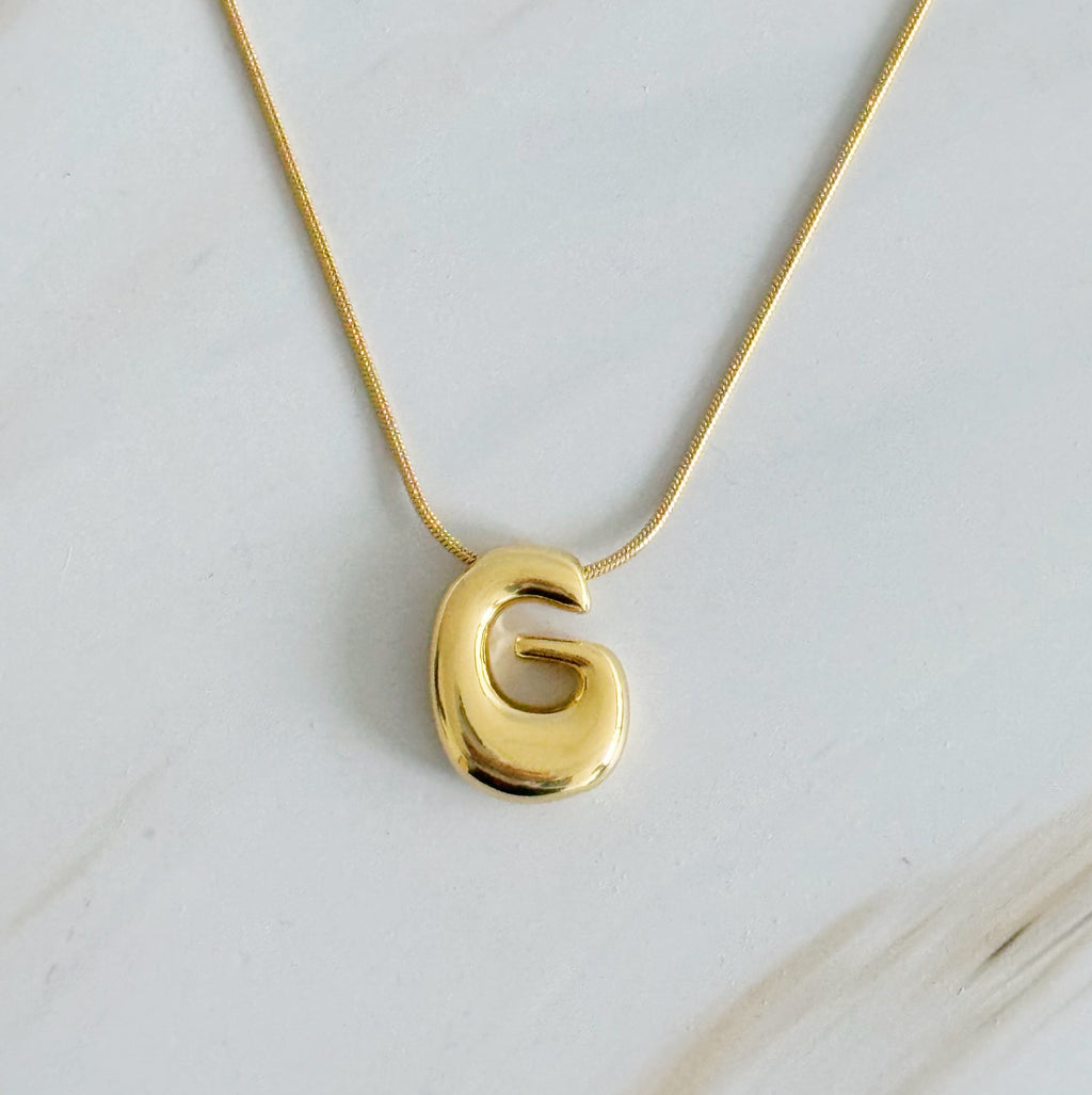 Balloon Letter Initial Necklace-11