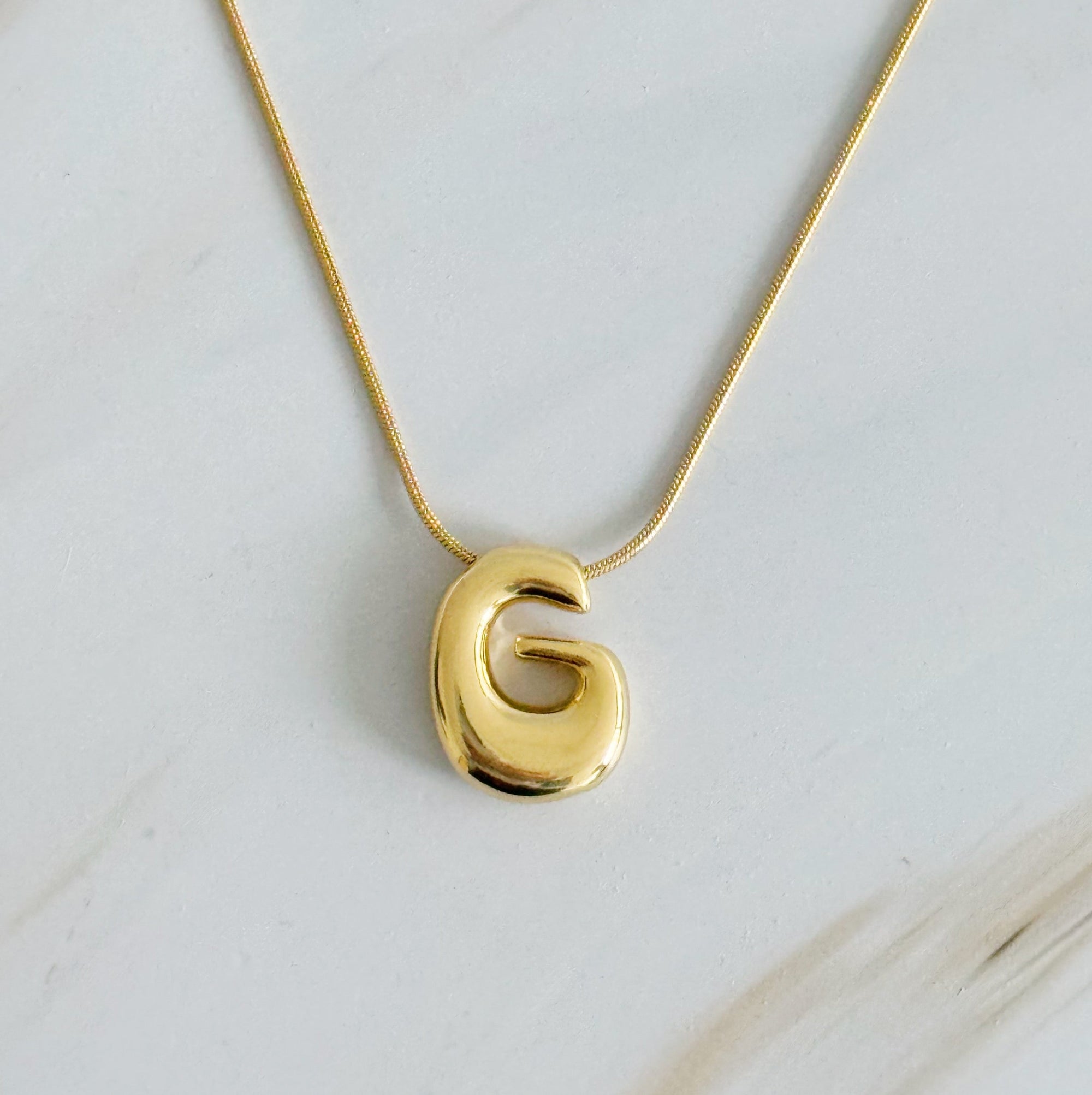 Balloon Letter Initial Necklace-11