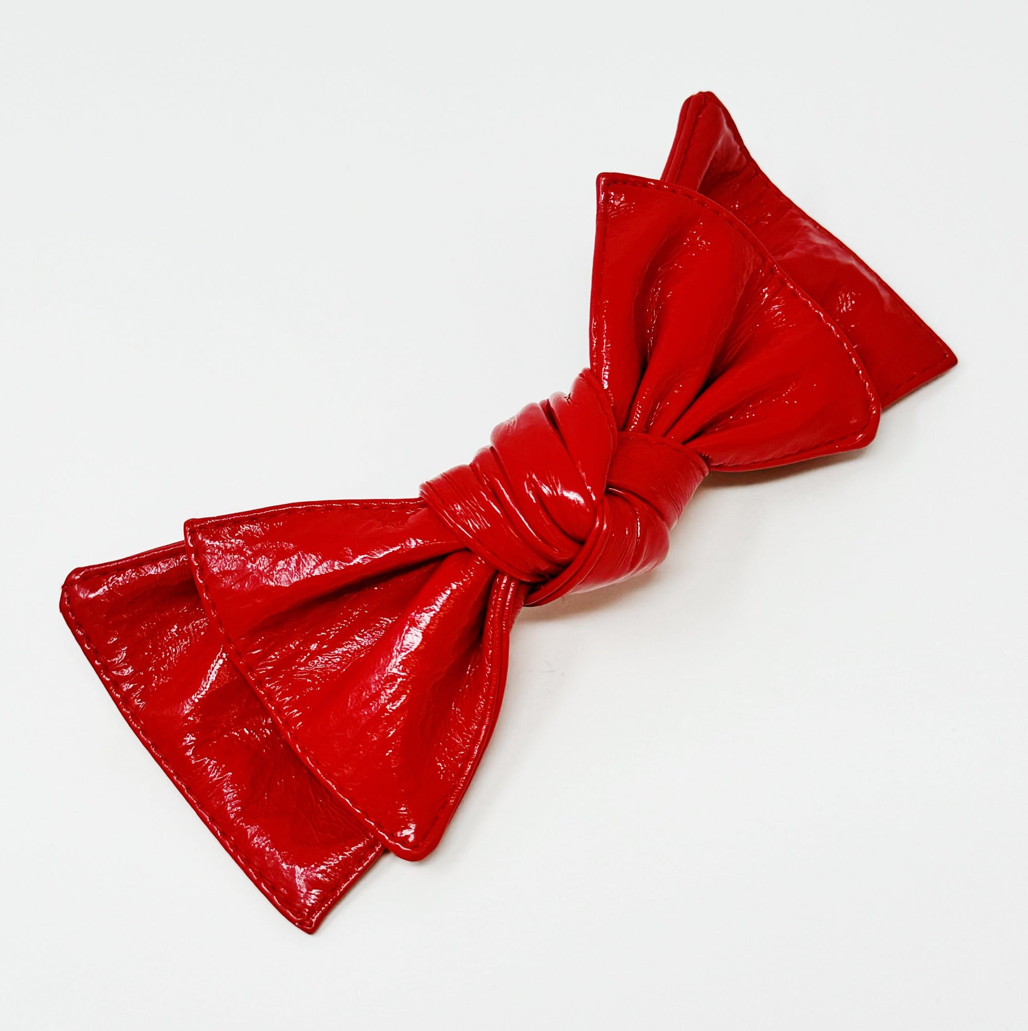 Patent Double Bow Hair Clip-4