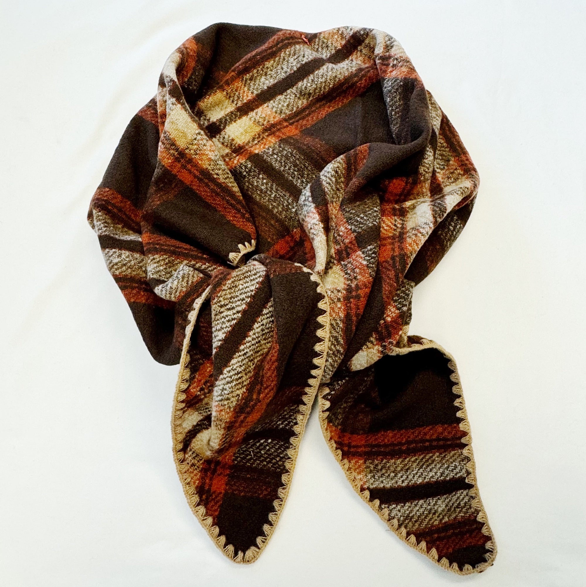 Preciously Stitched Triangle Shawl Scarf-4