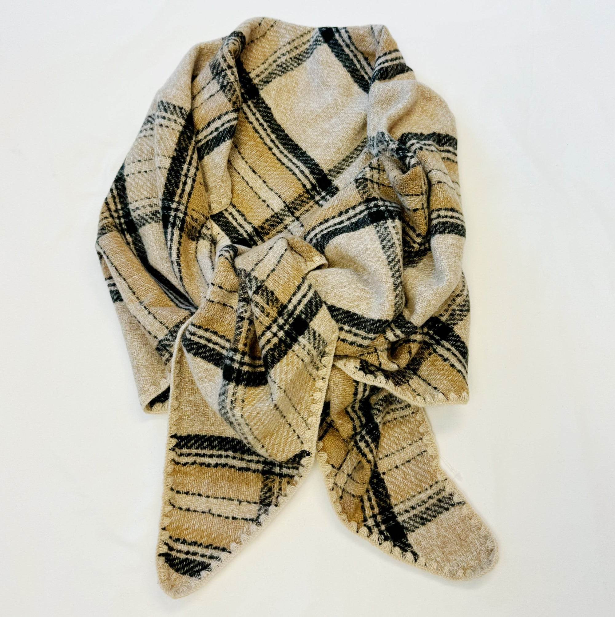 Preciously Stitched Triangle Shawl Scarf-2
