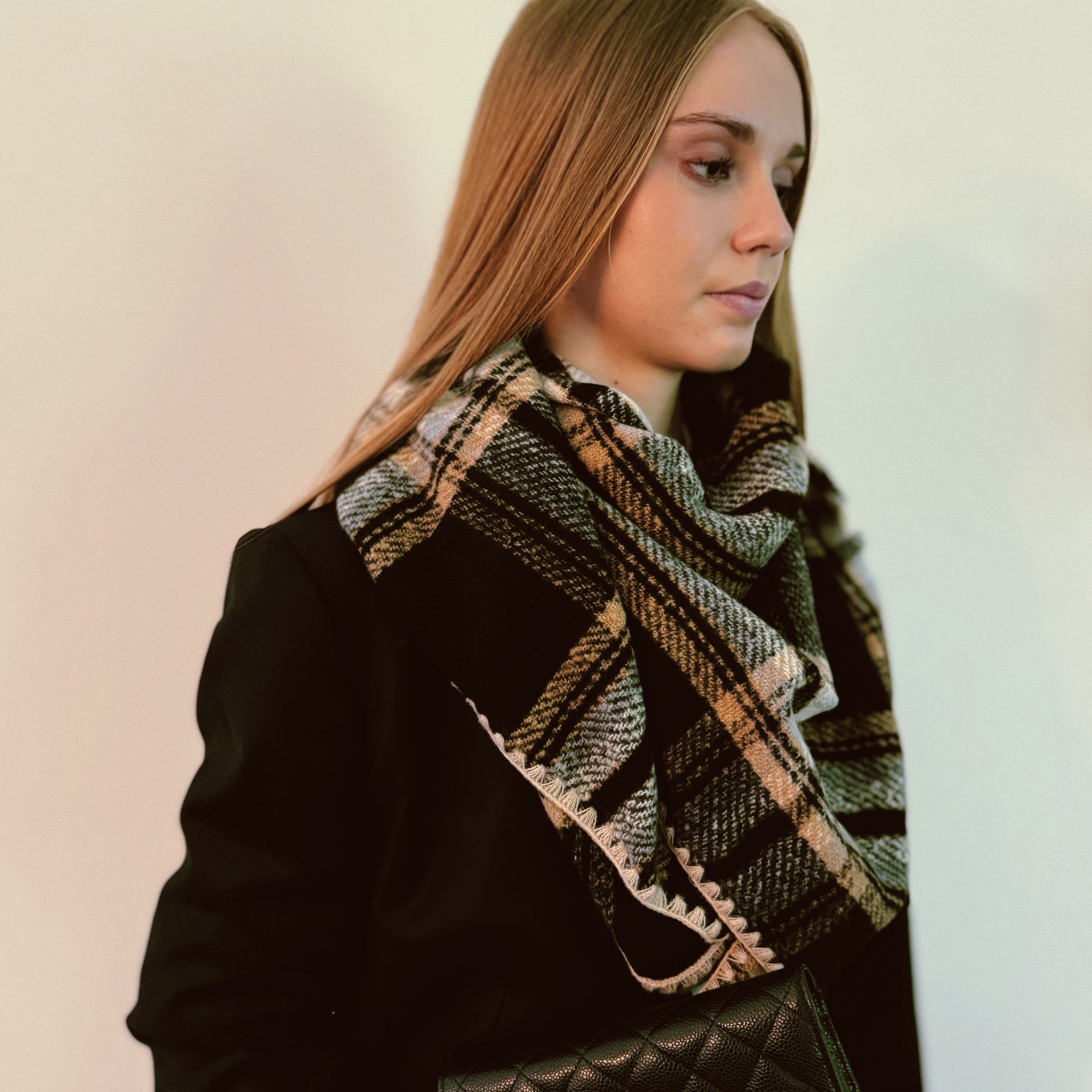 Preciously Stitched Triangle Shawl Scarf-0