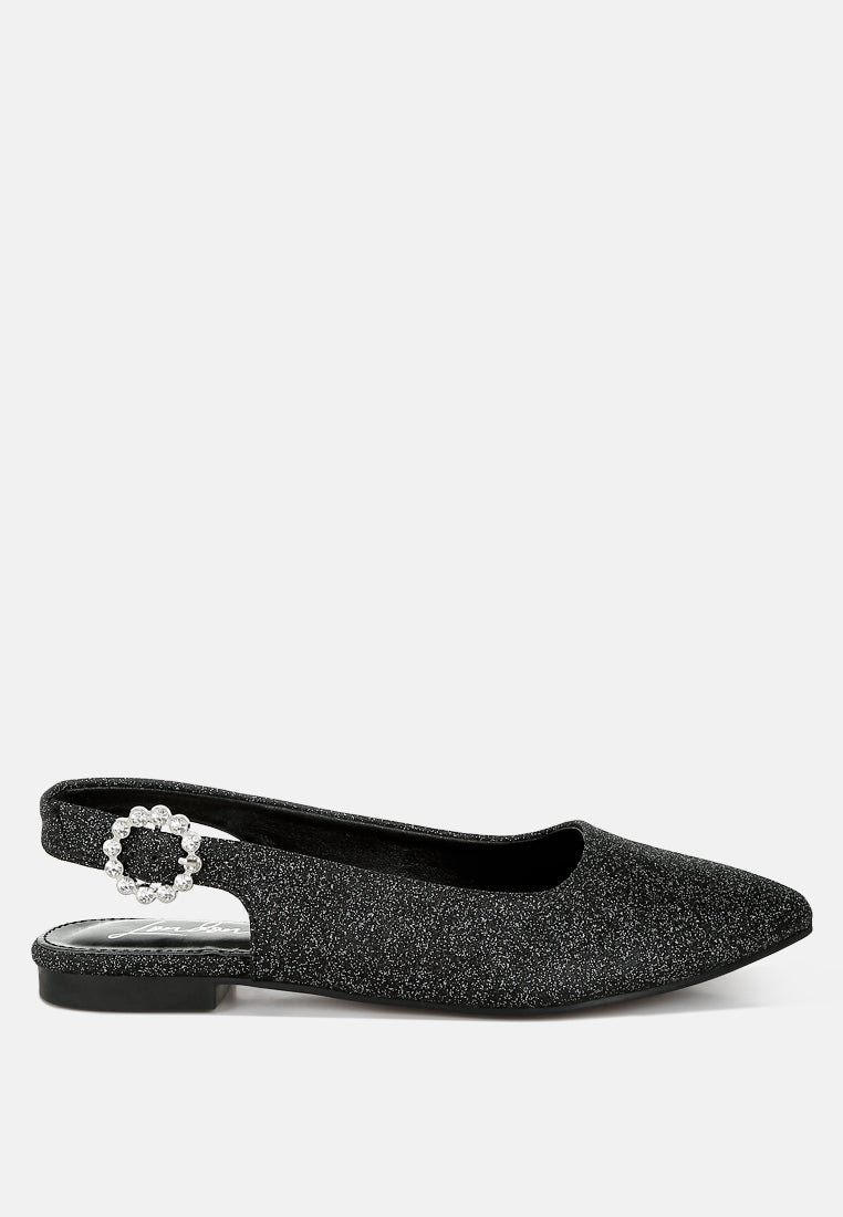 Giora Glitter Slingback Flat Sandals-8