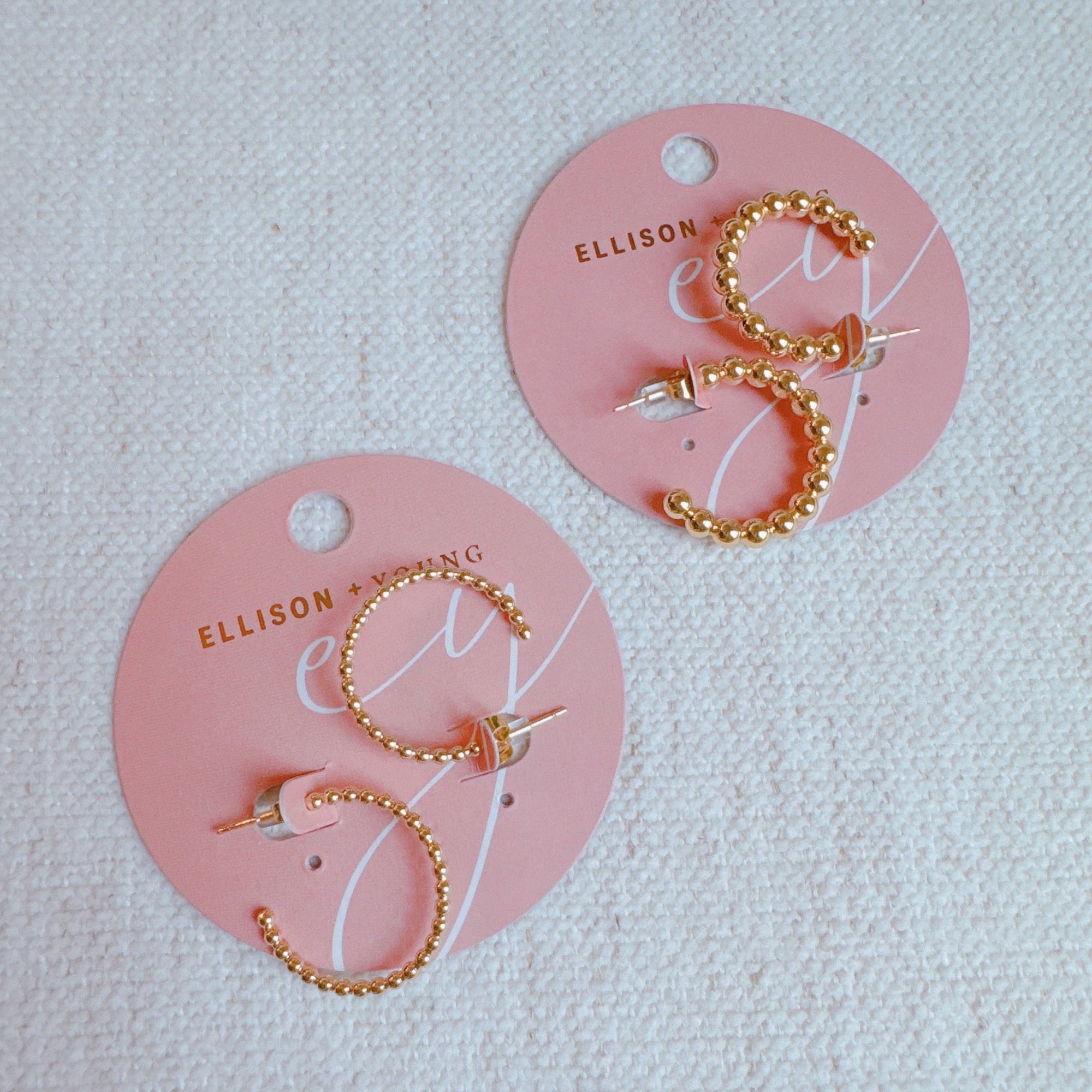 Golden Dot Everyday Hoop Earrings-4