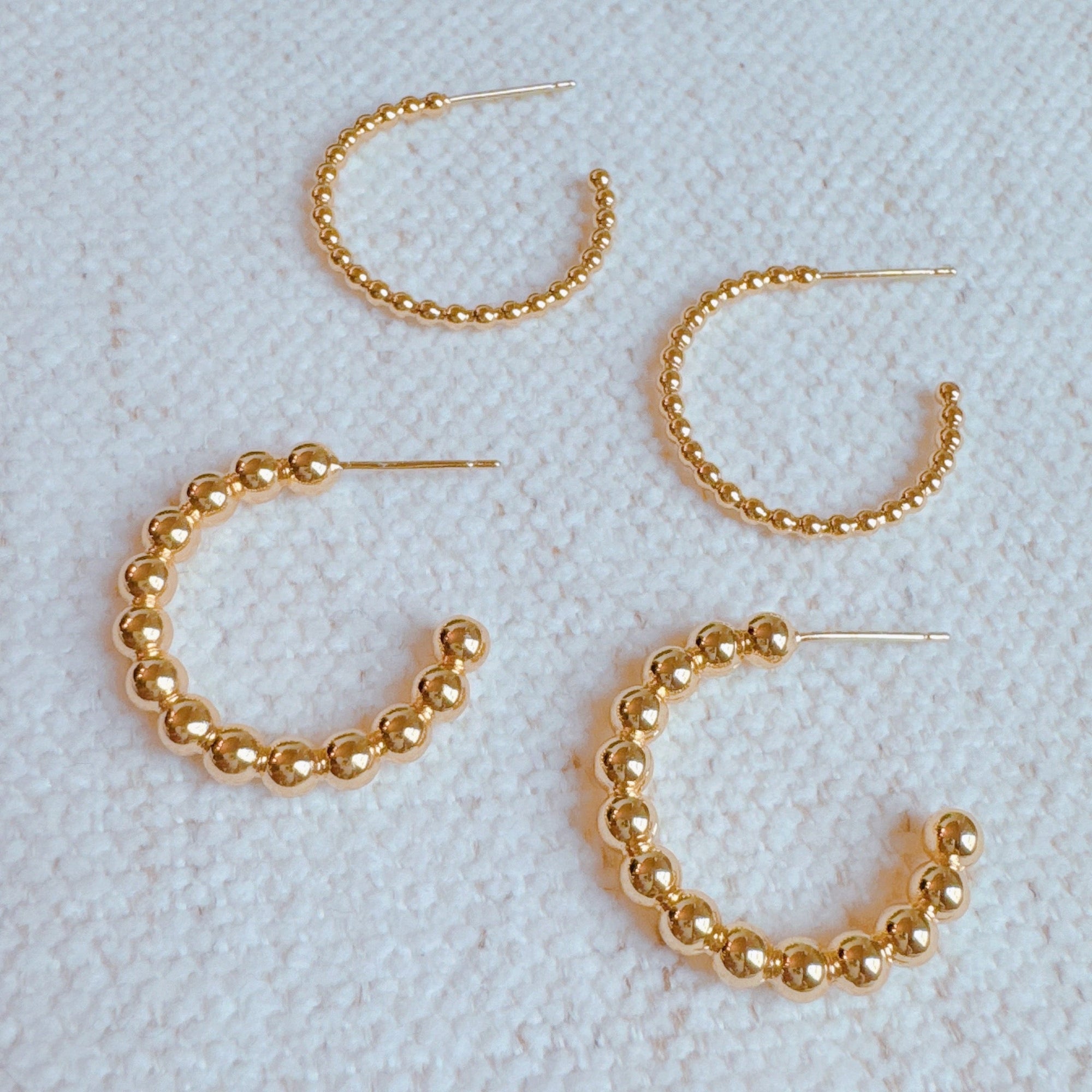 Golden Dot Everyday Hoop Earrings-0
