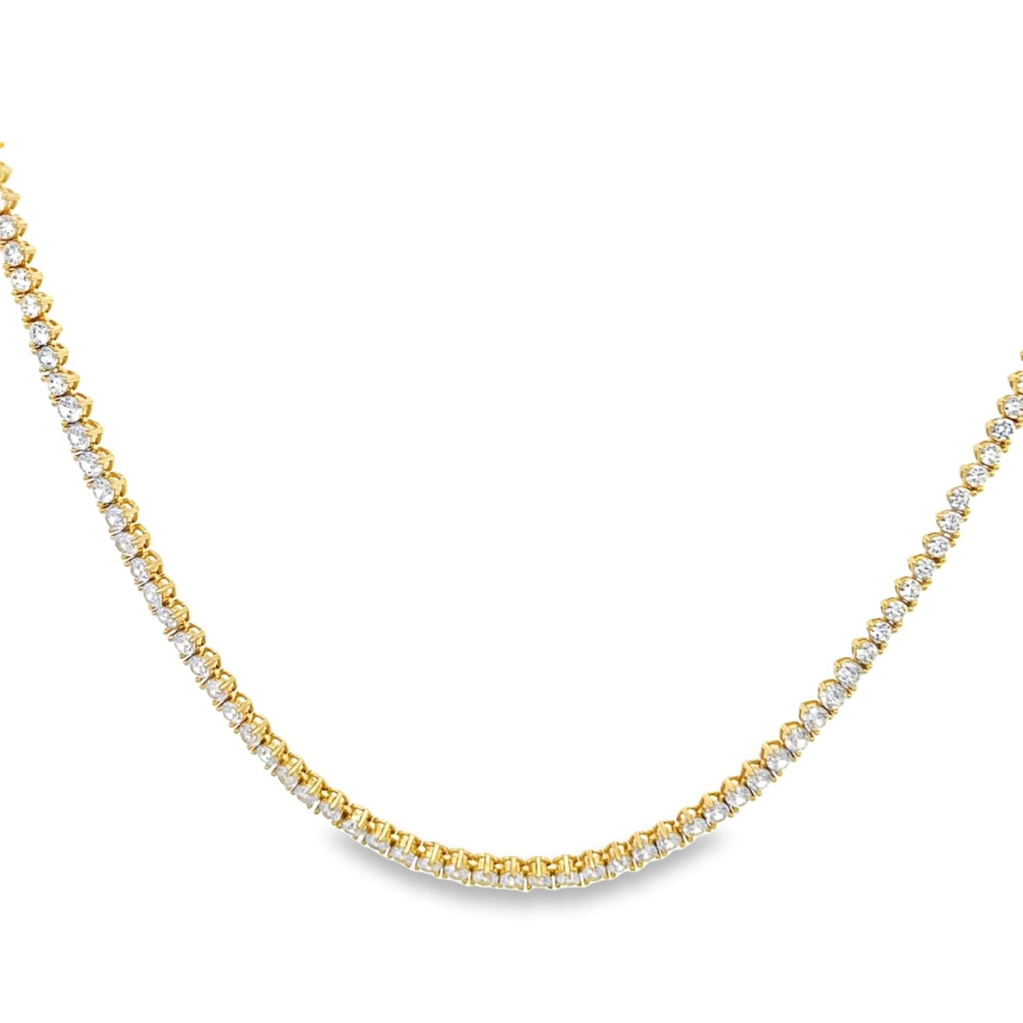 CZ Three Prong Tennis Choker (I60)(H249)-0