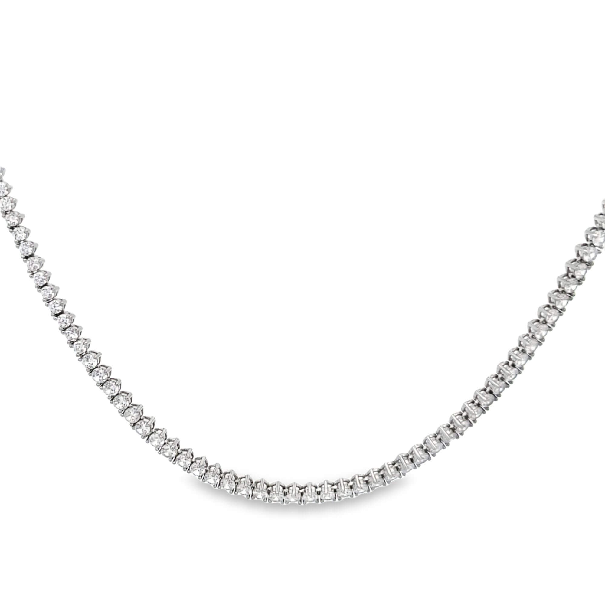 CZ Three Prong Tennis Choker (I60)(H249)-1