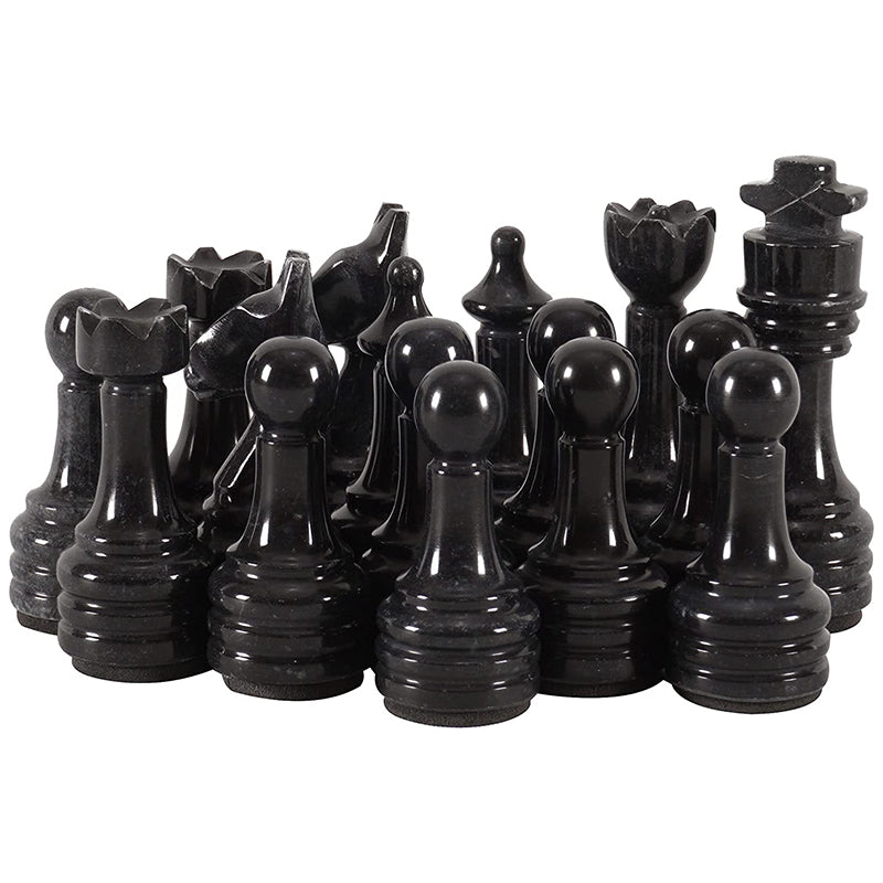Black and Coral Premium Quality Chess Figures