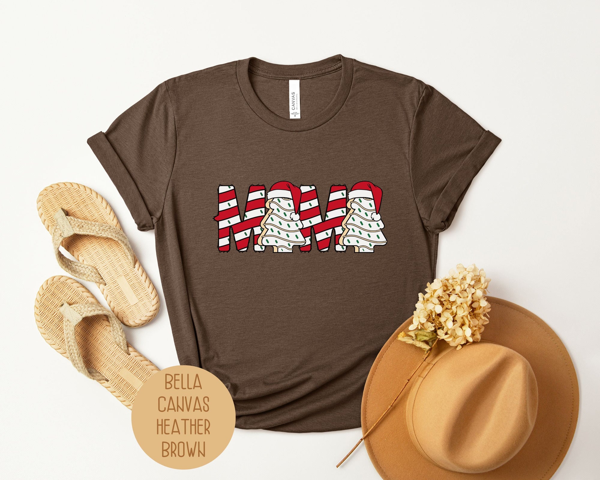 Mama Christmas Tree Cake Holiday Shirt-10