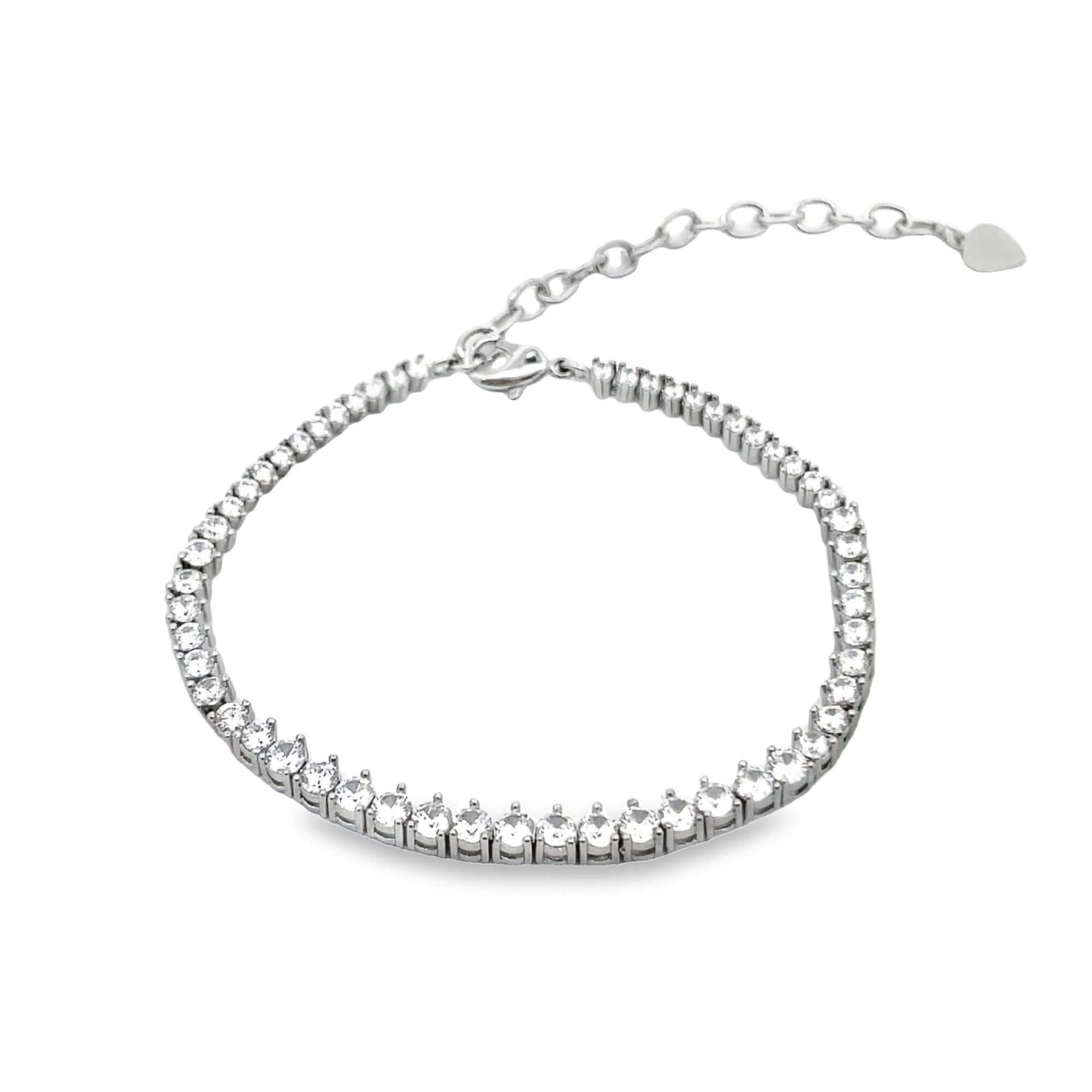 CZ Three Prong Tennis Choker (I60)(H249)-3