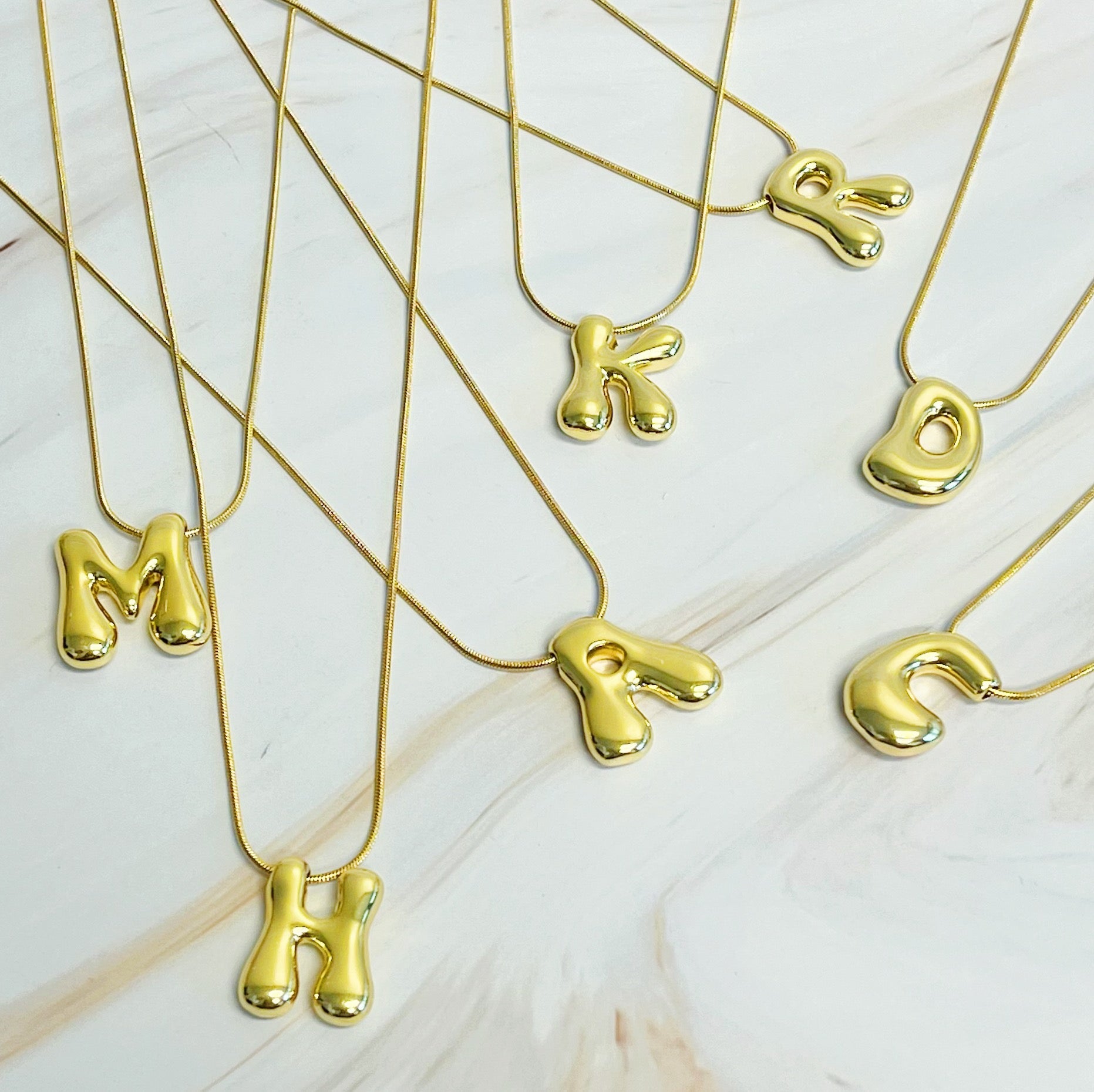 Balloon Letter Initial Necklace-1