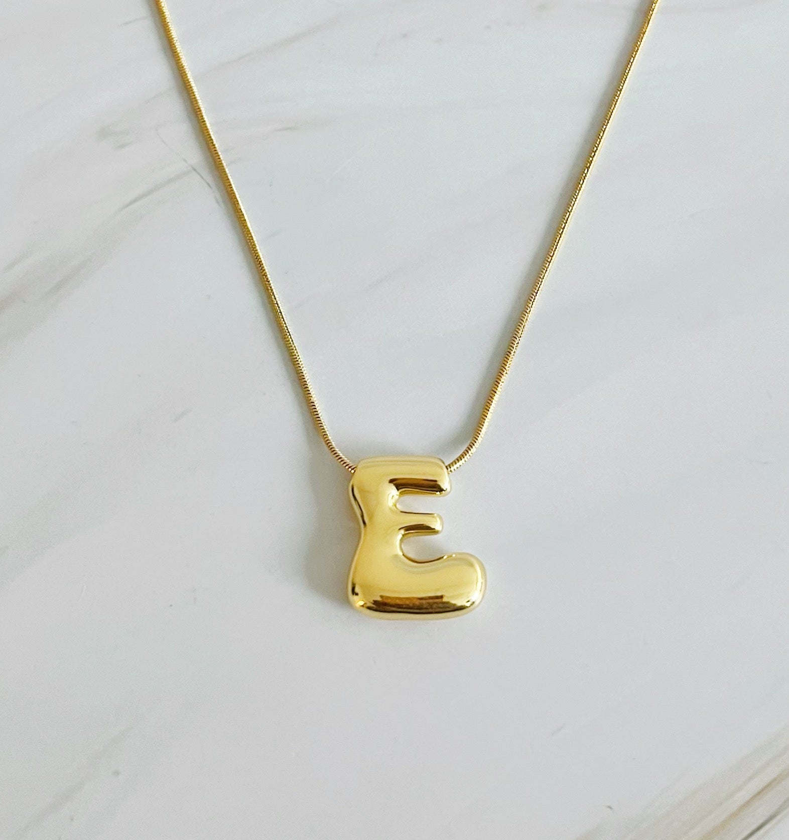 Balloon Letter Initial Necklace-9