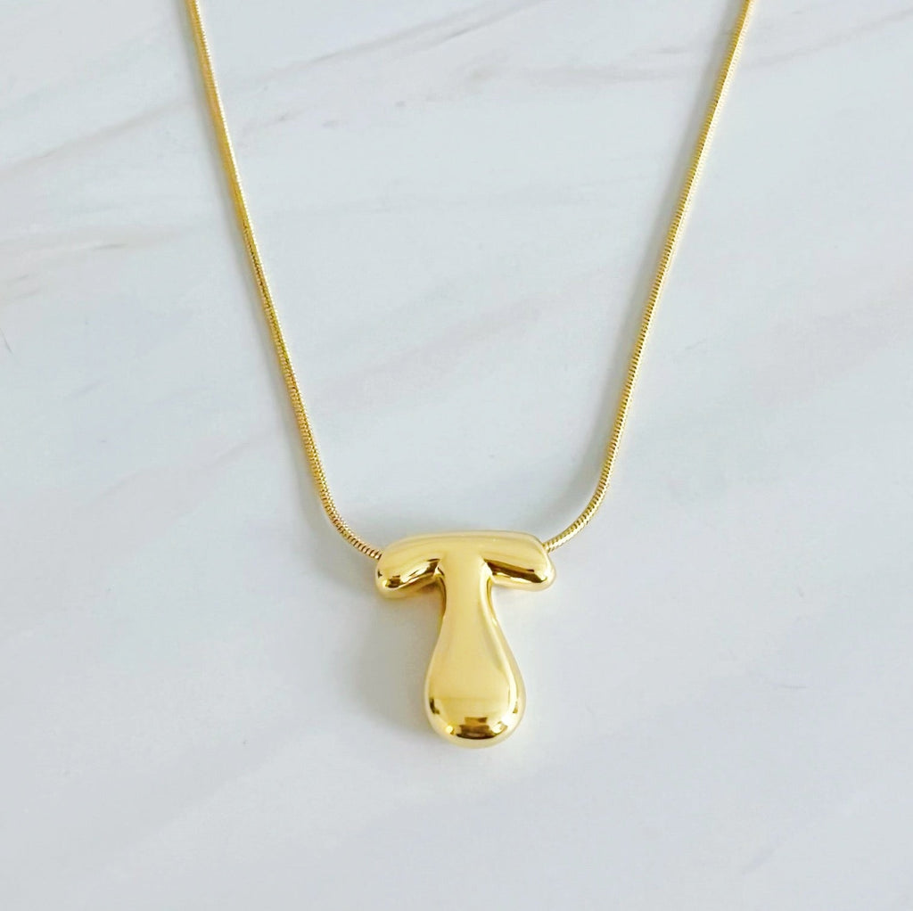 Balloon Letter Initial Necklace-20