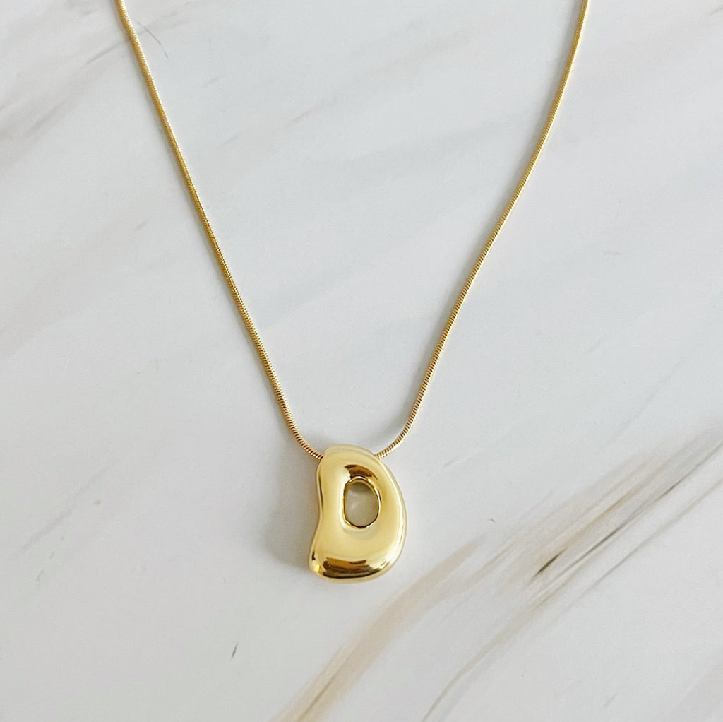 Balloon Letter Initial Necklace-8