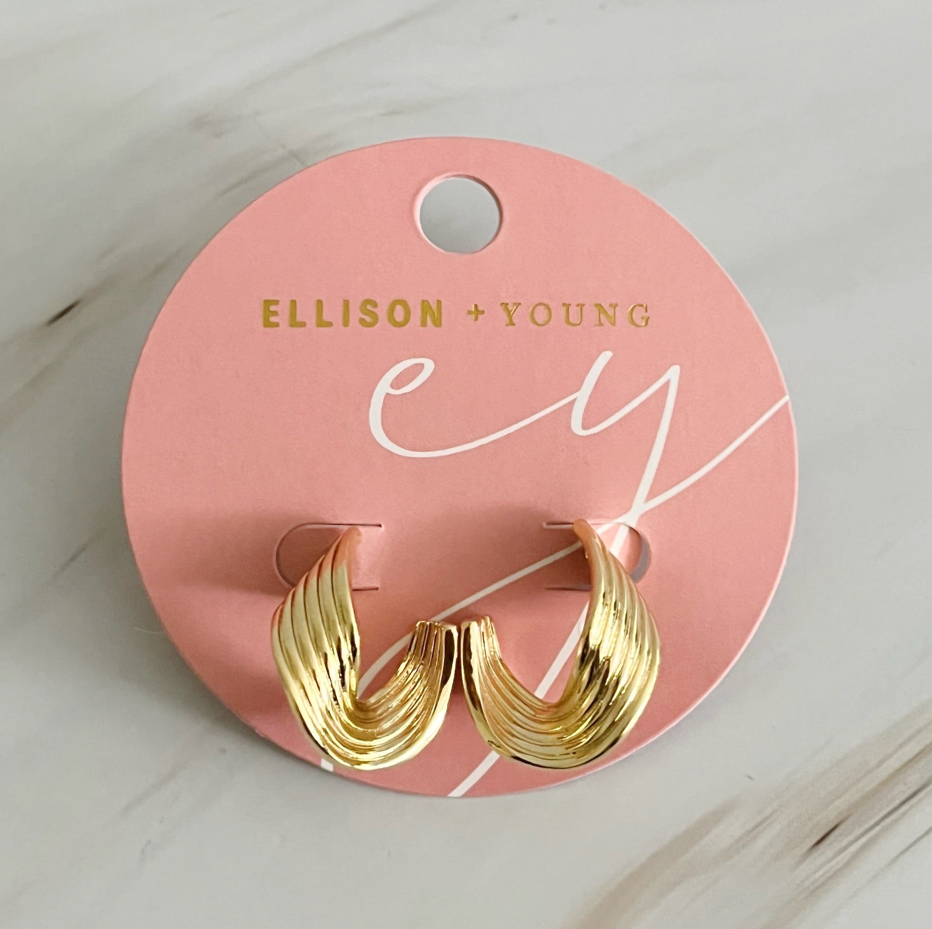 Wave Twisted Hoop Earrings-2