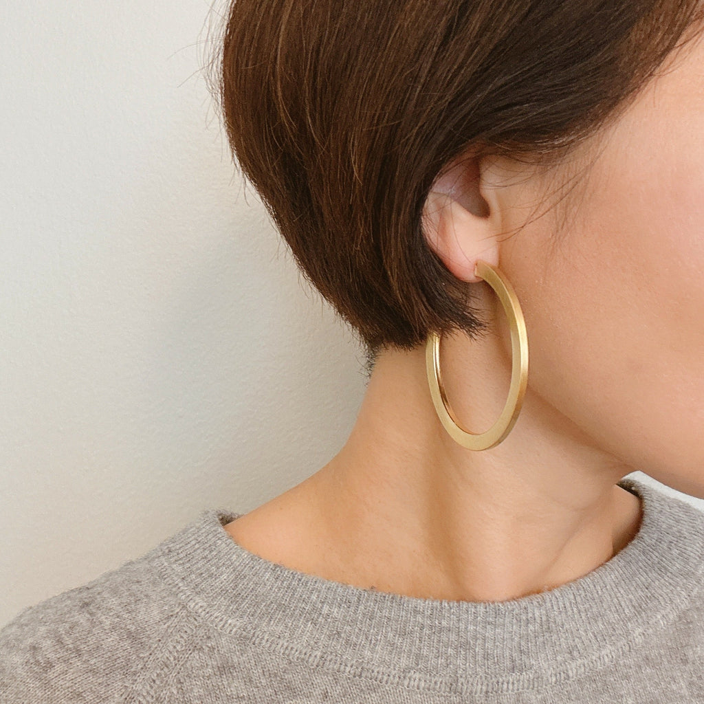 Overall Luxe Round Hoop Earrings-3