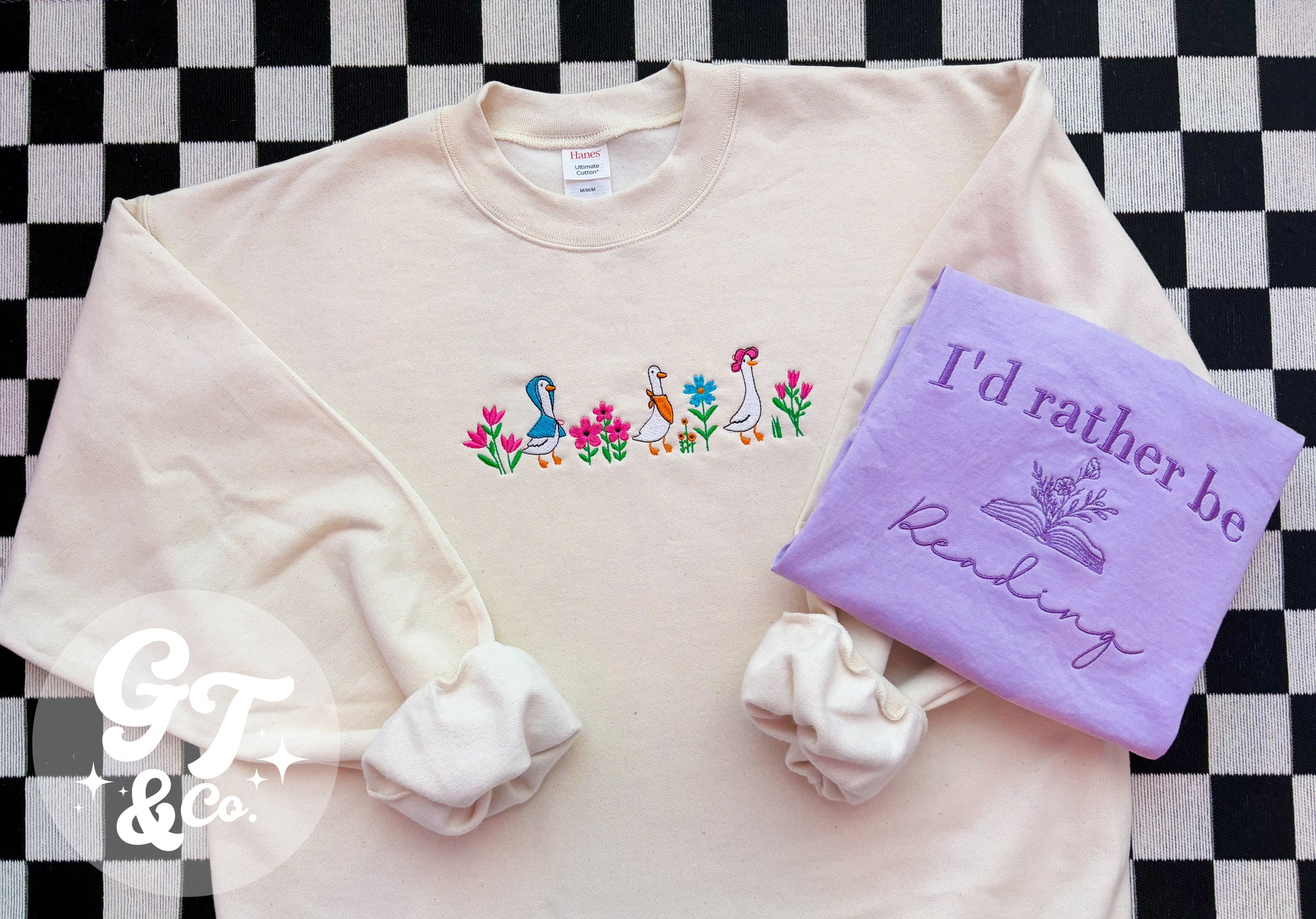 Spring Goose Embroidered Crewneck *MADE TO ORDER 10-15 BIZ DAYS*