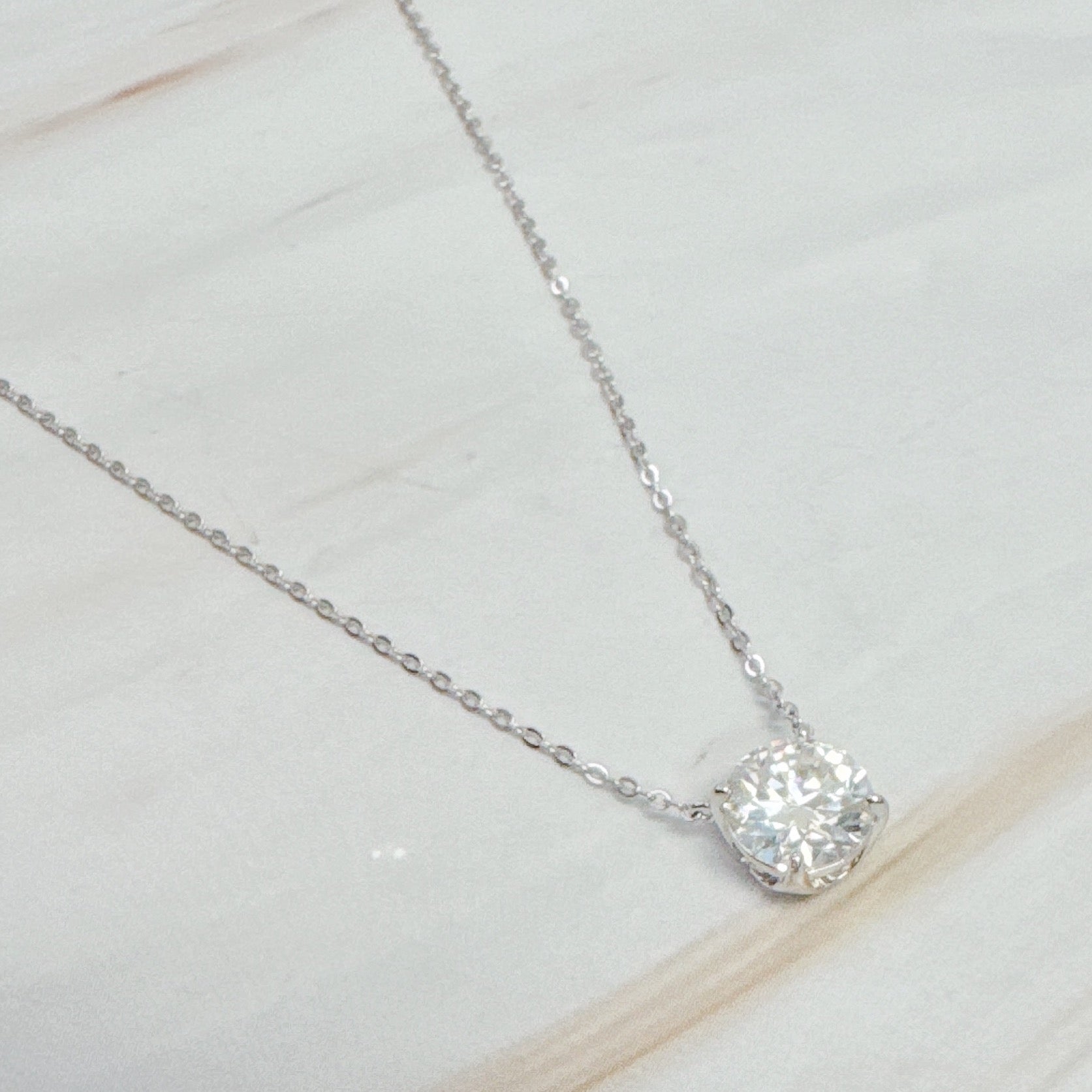 Brilliant Sparkle Moissanite Floating Necklace-0