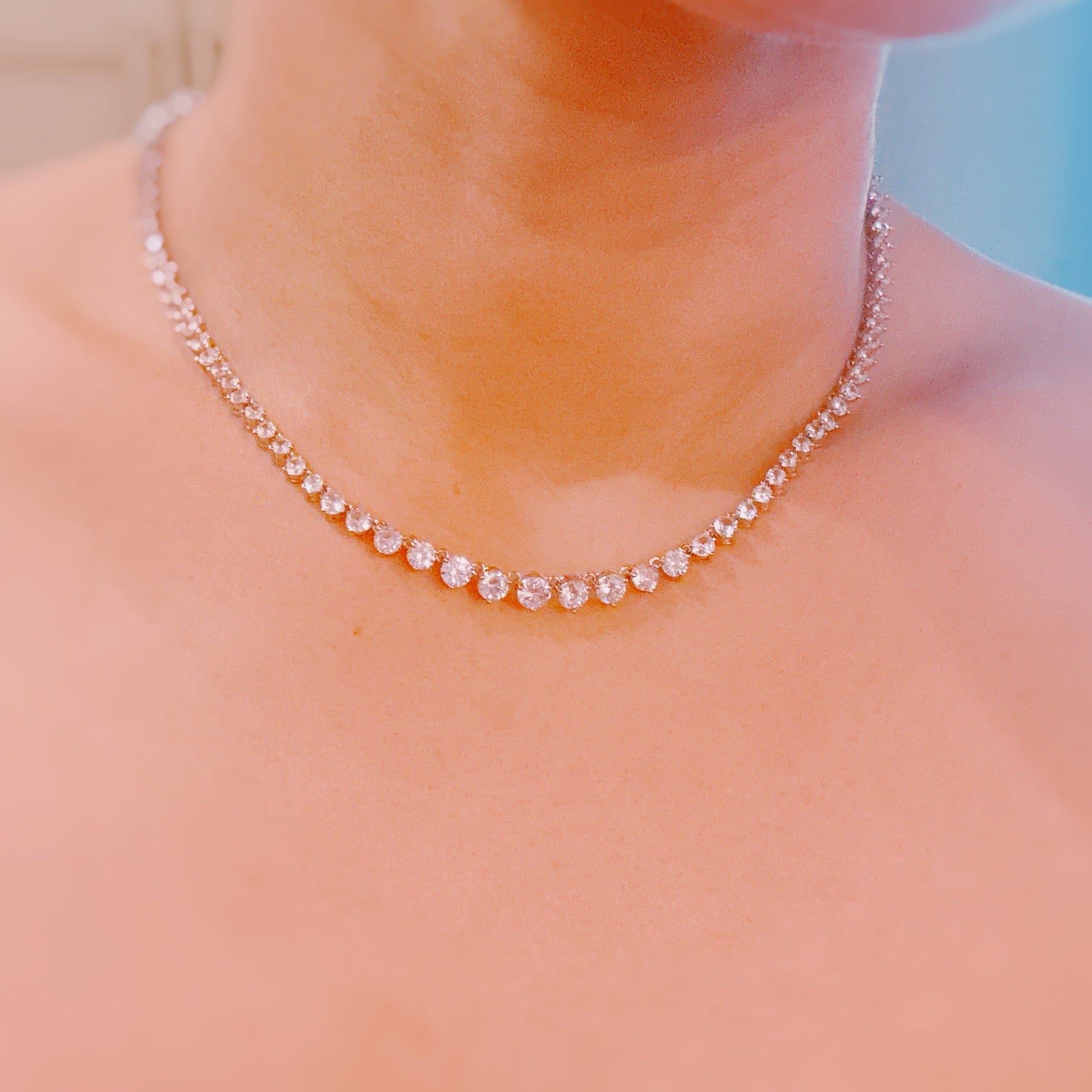 Royal Graduated Tennis Necklace-4