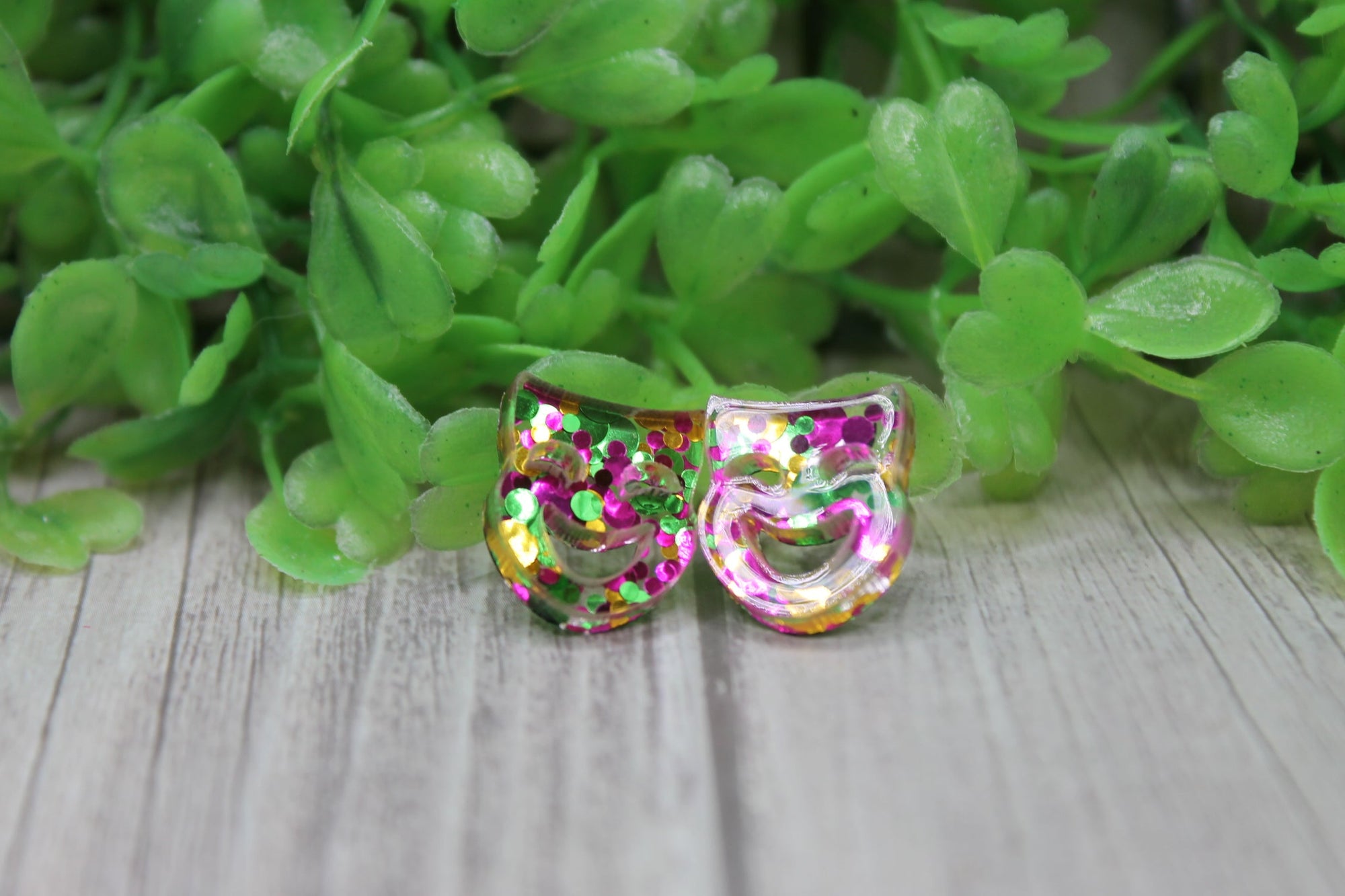 Multi Confetti Mask • Stud Earrings