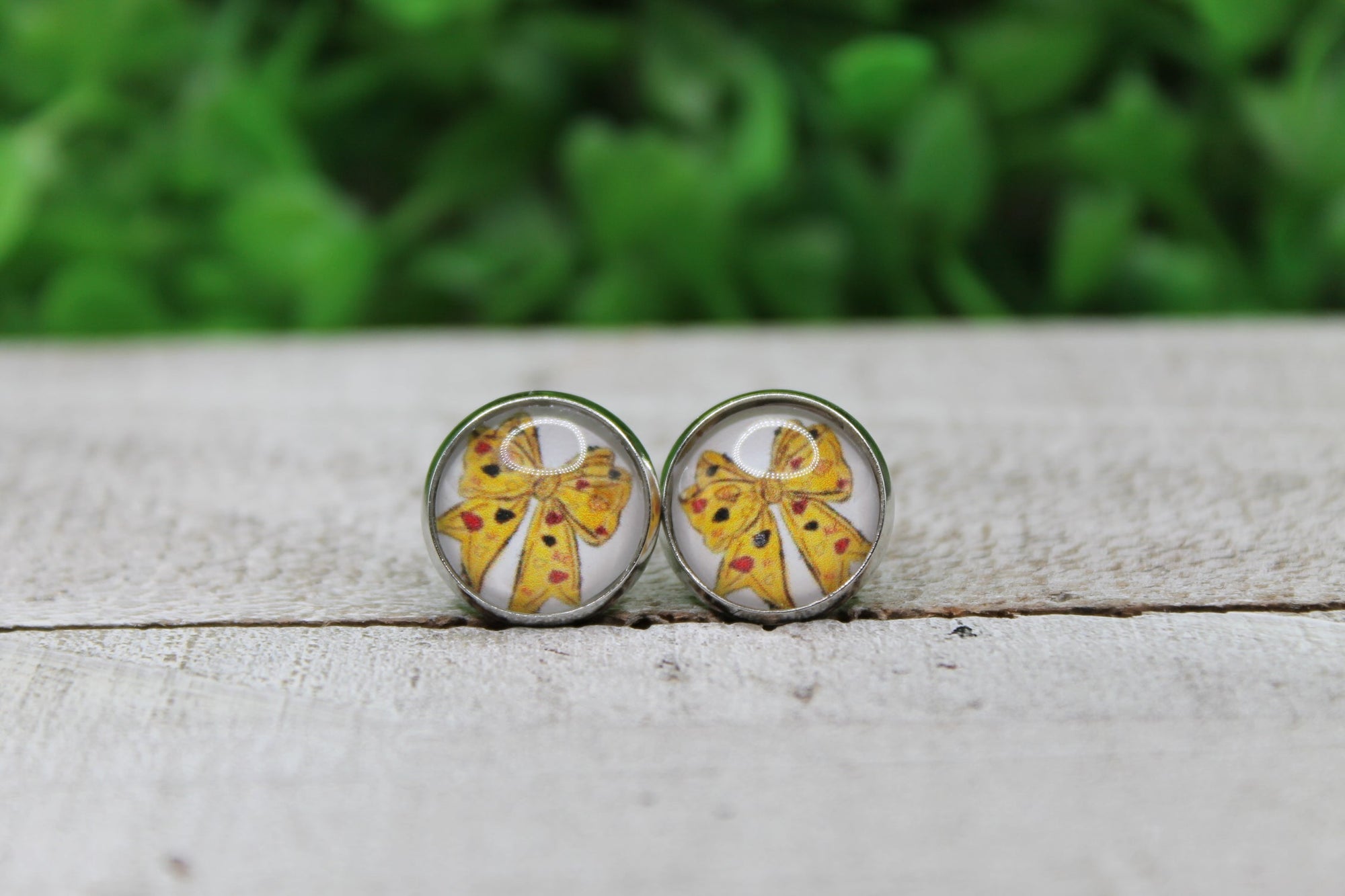 Football Chiefs Bow • Stud Earrings