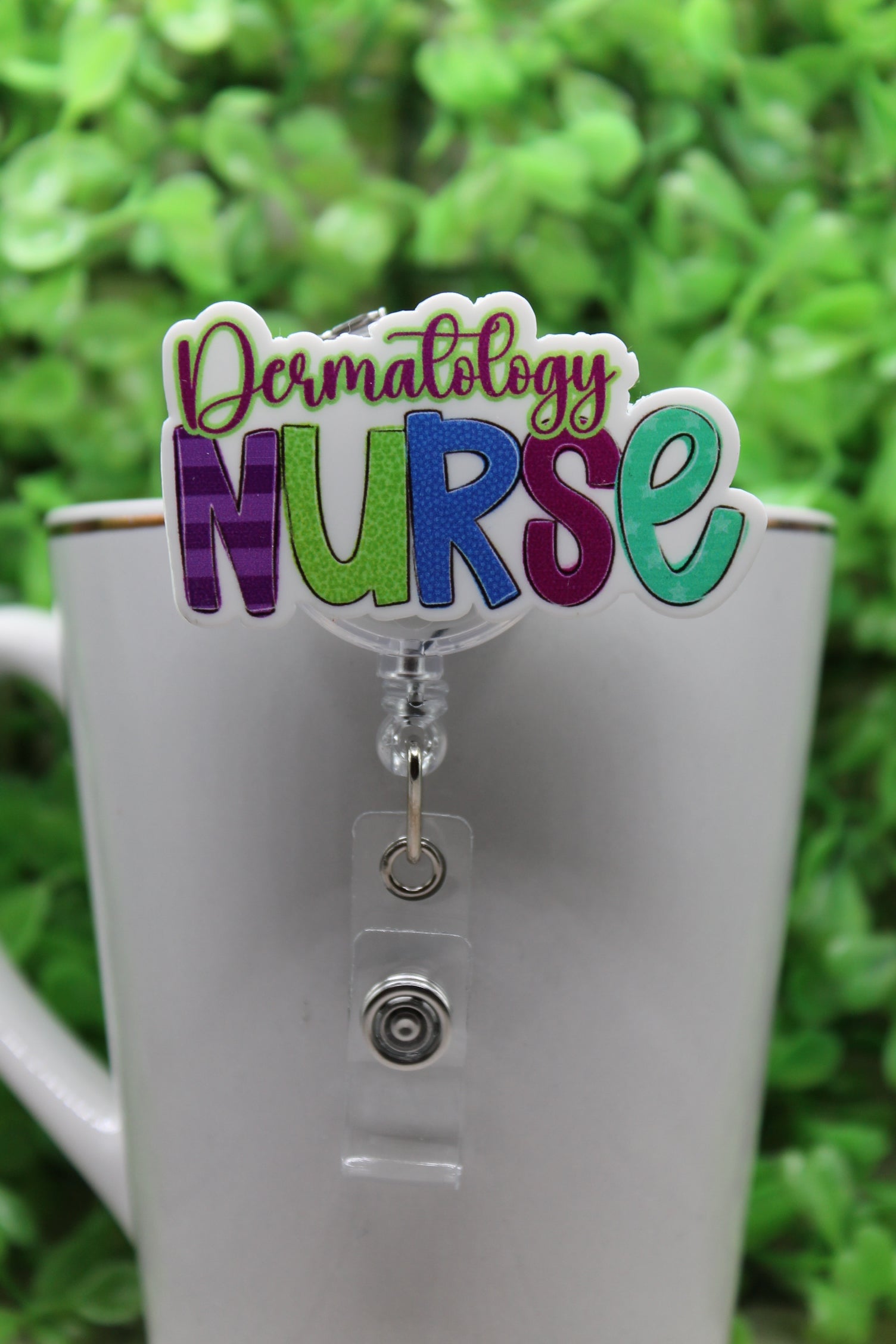 Dermatology Nurse • Badge/ID Holder with Alligator Clip