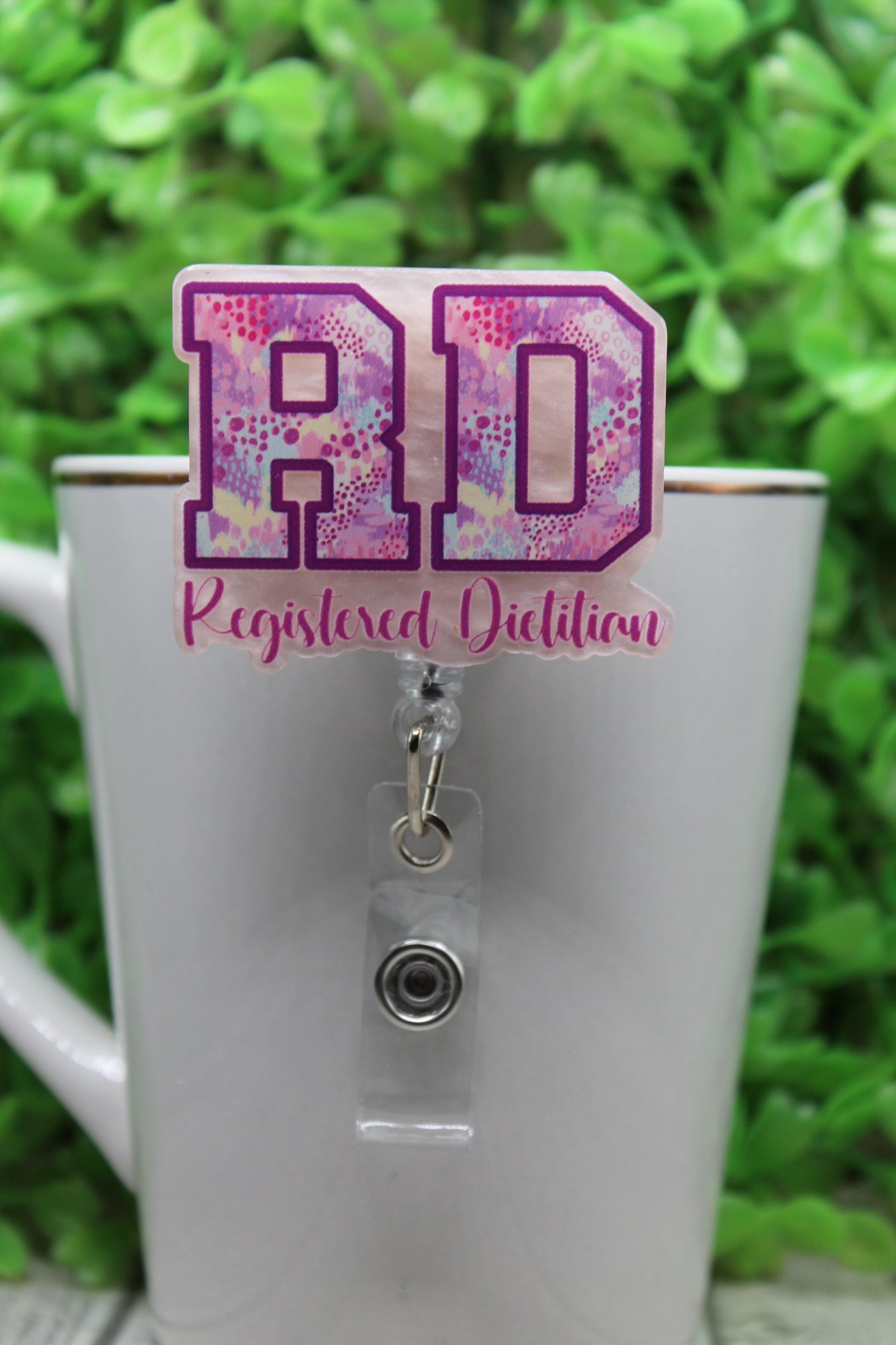 RD Registered Dietitian Badge/ID Holder Reel
