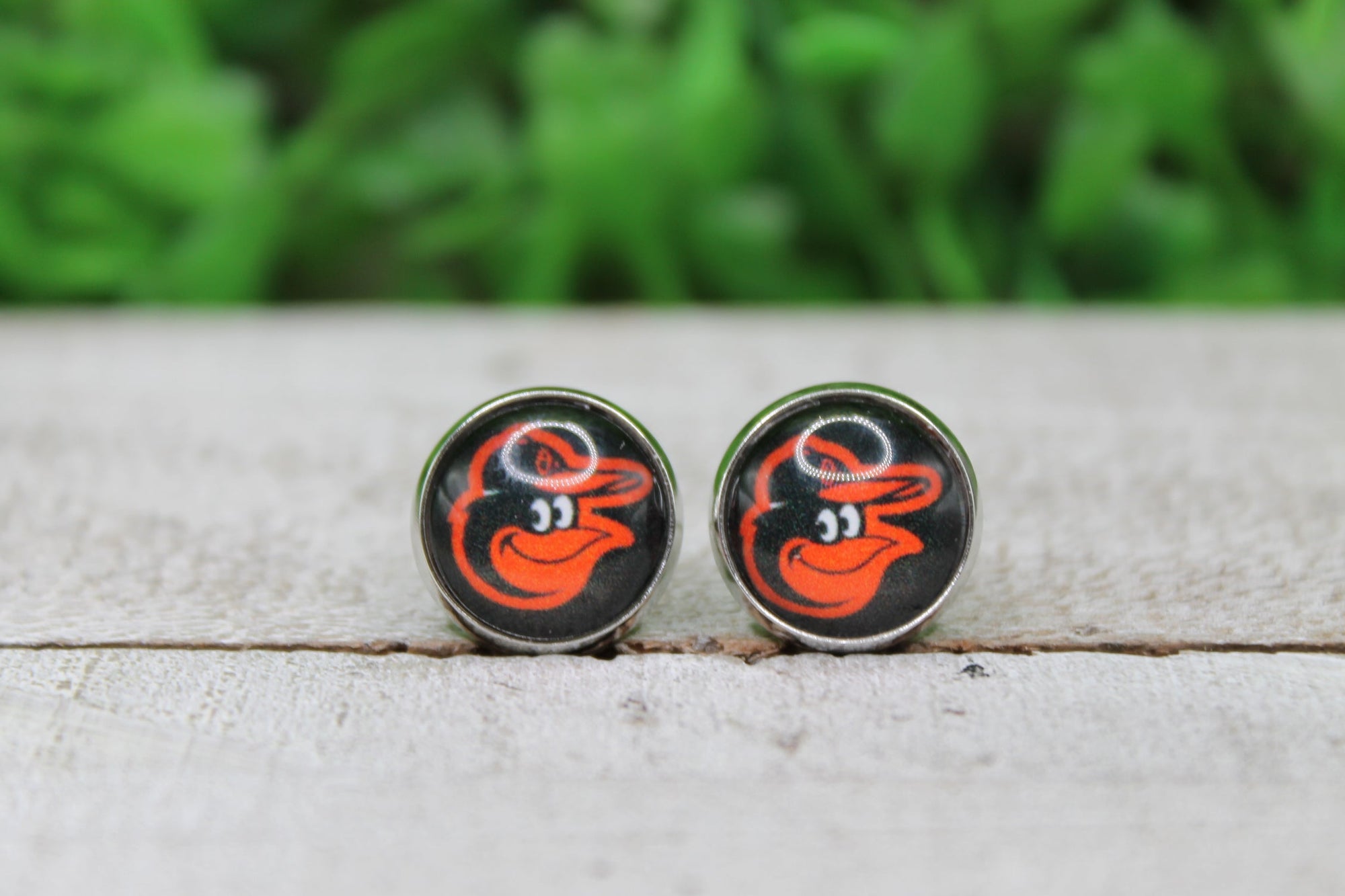 Baseball, Orioles Mascot • Stud Earrings
