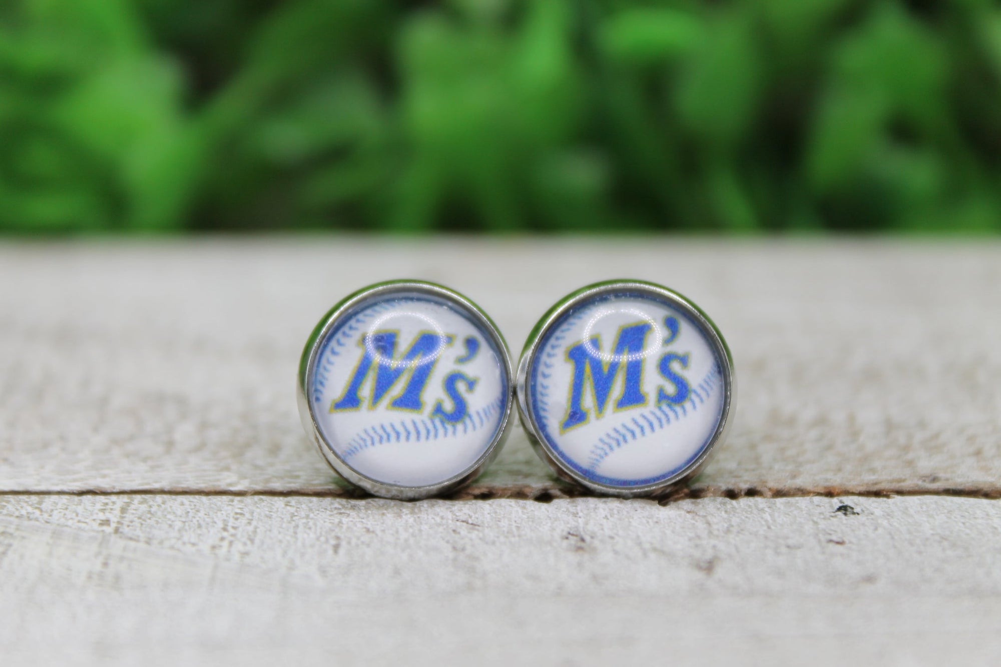 Baseball, Mariners • Stud Earrings