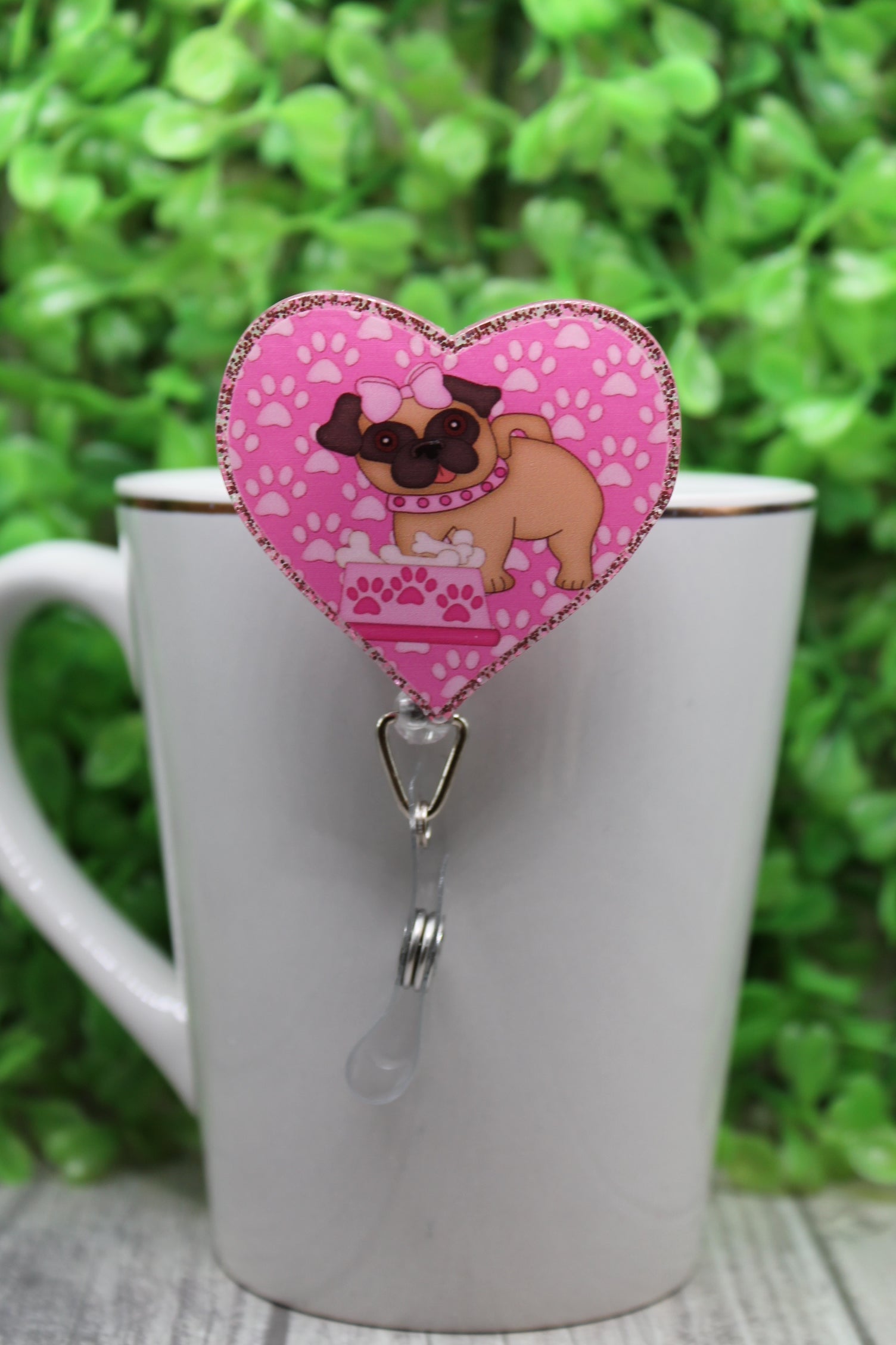 Pug Heart • Badge/ID Holder