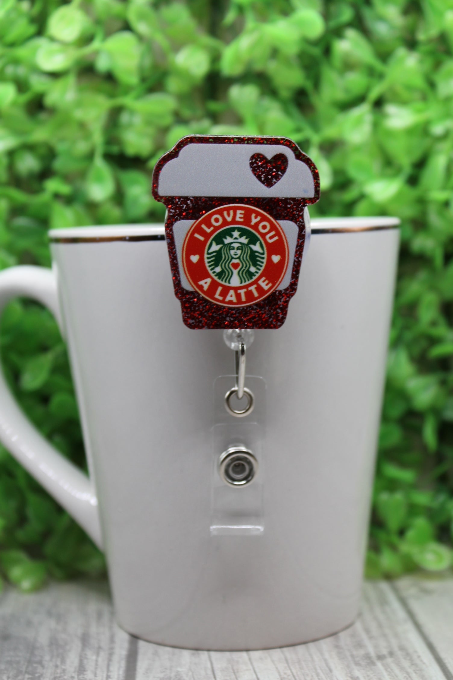 Love You a Latte Cup • Badge/ID Holder