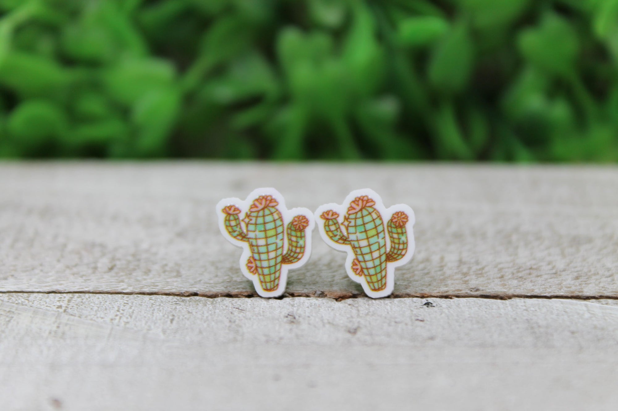 Disco Cactus Stud Earrings