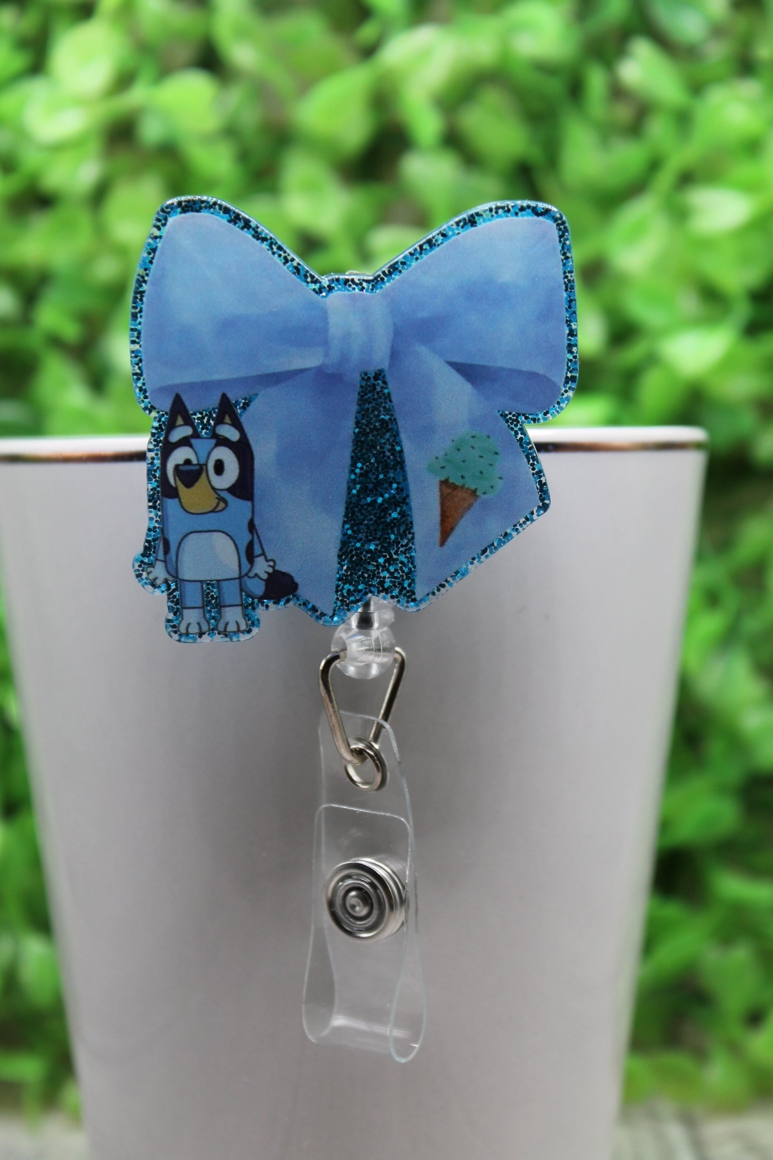 Bluey Bow Badge/ID Holder Reel