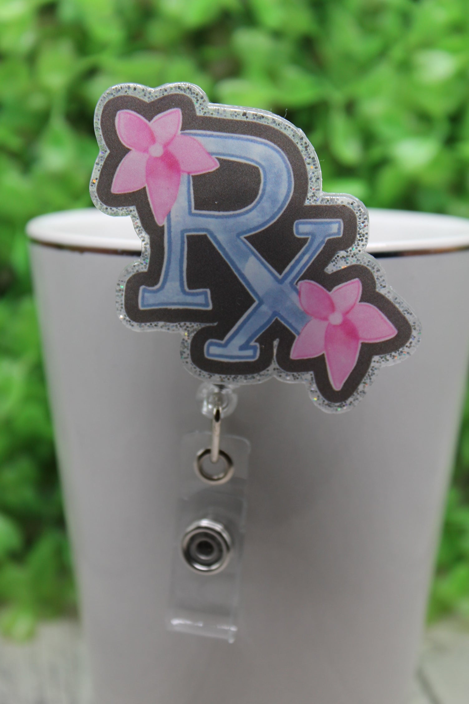 RX Flowers Badge/ID Holder Reel