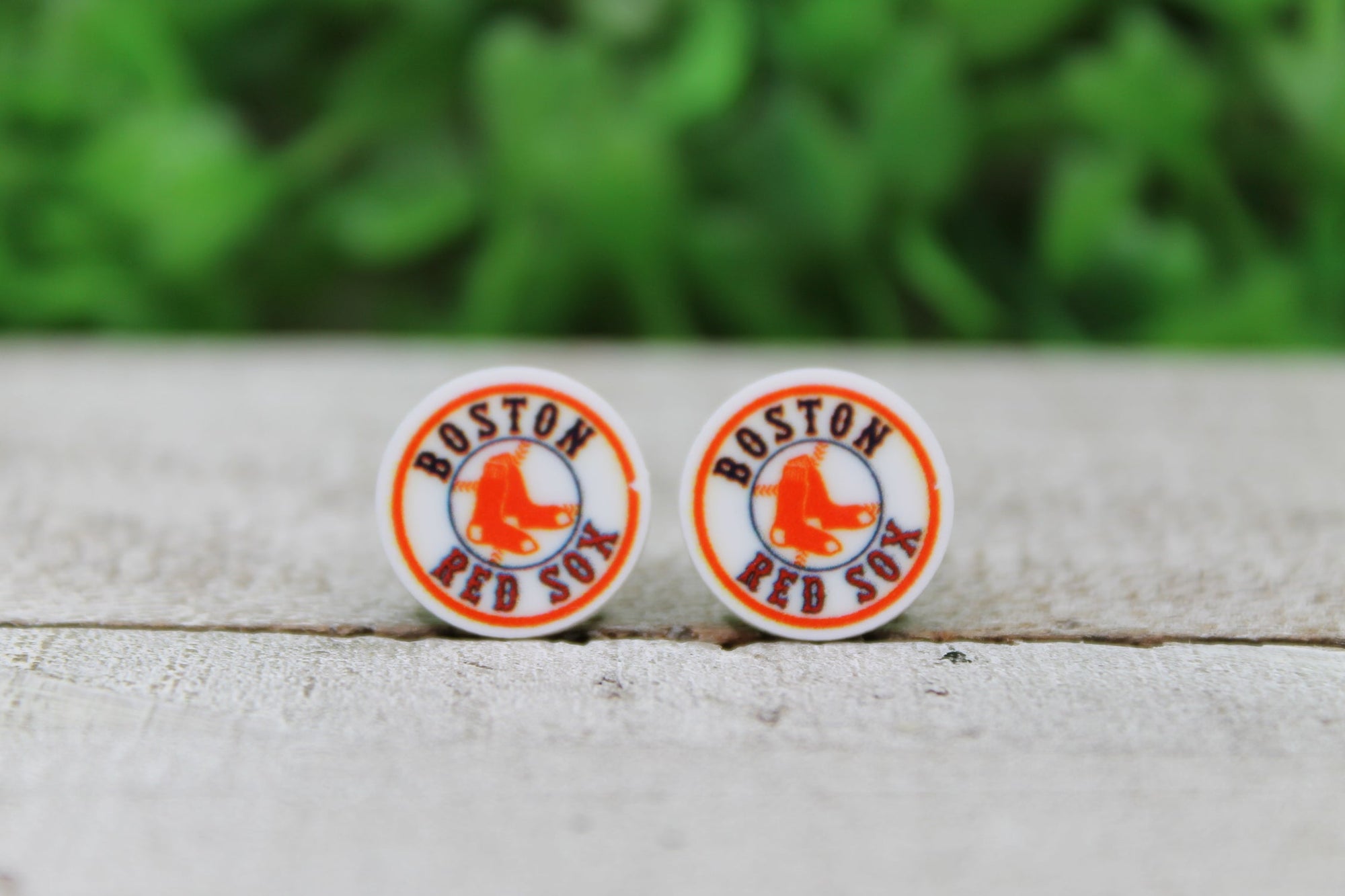 Boston Red Sox Circle Stud Earrings