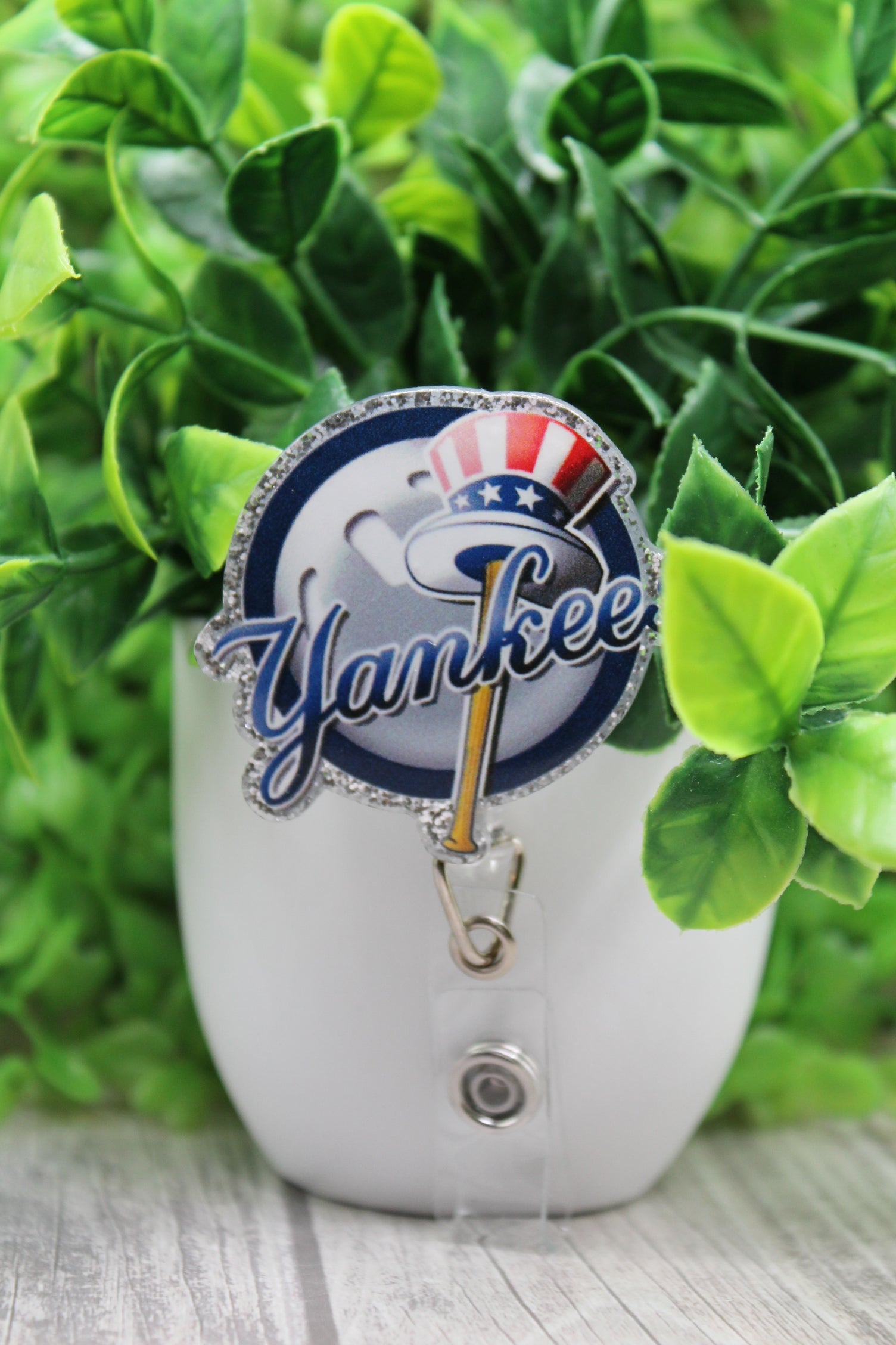Yankee Baseball Badge/ID Holder Reel