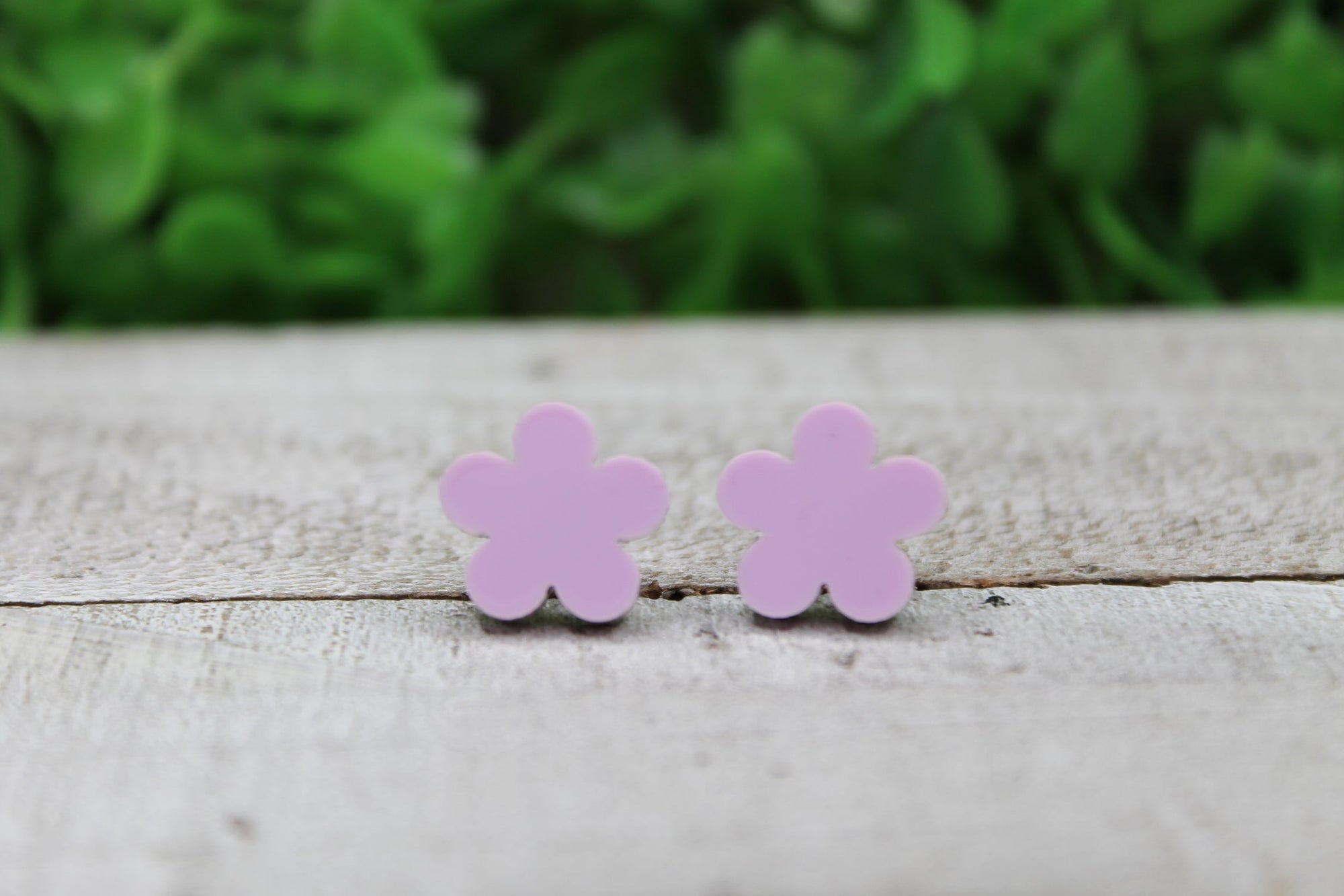 Purple Flower Stud Earrings