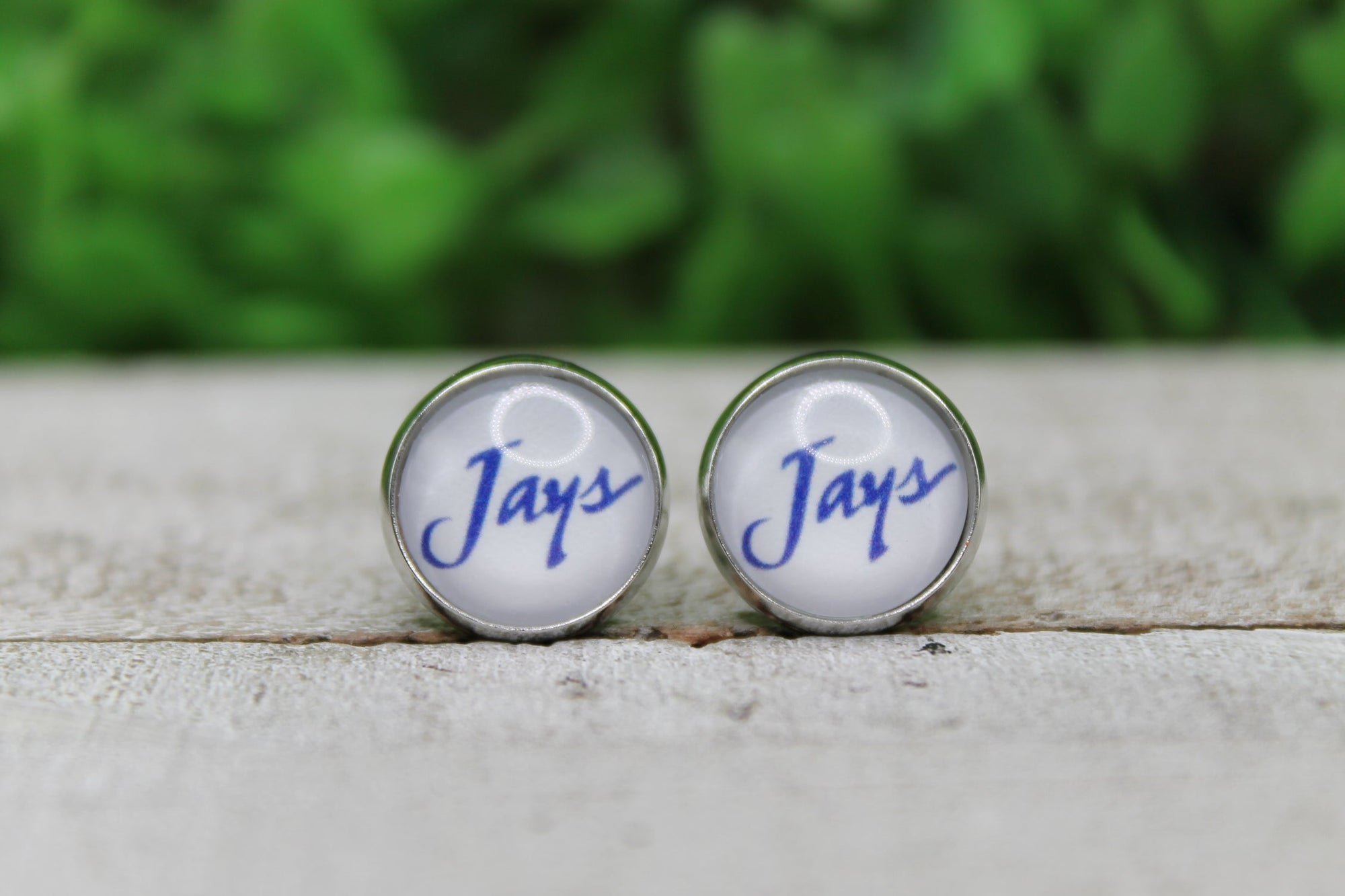 Creighton Jays Glass Stud Earrings