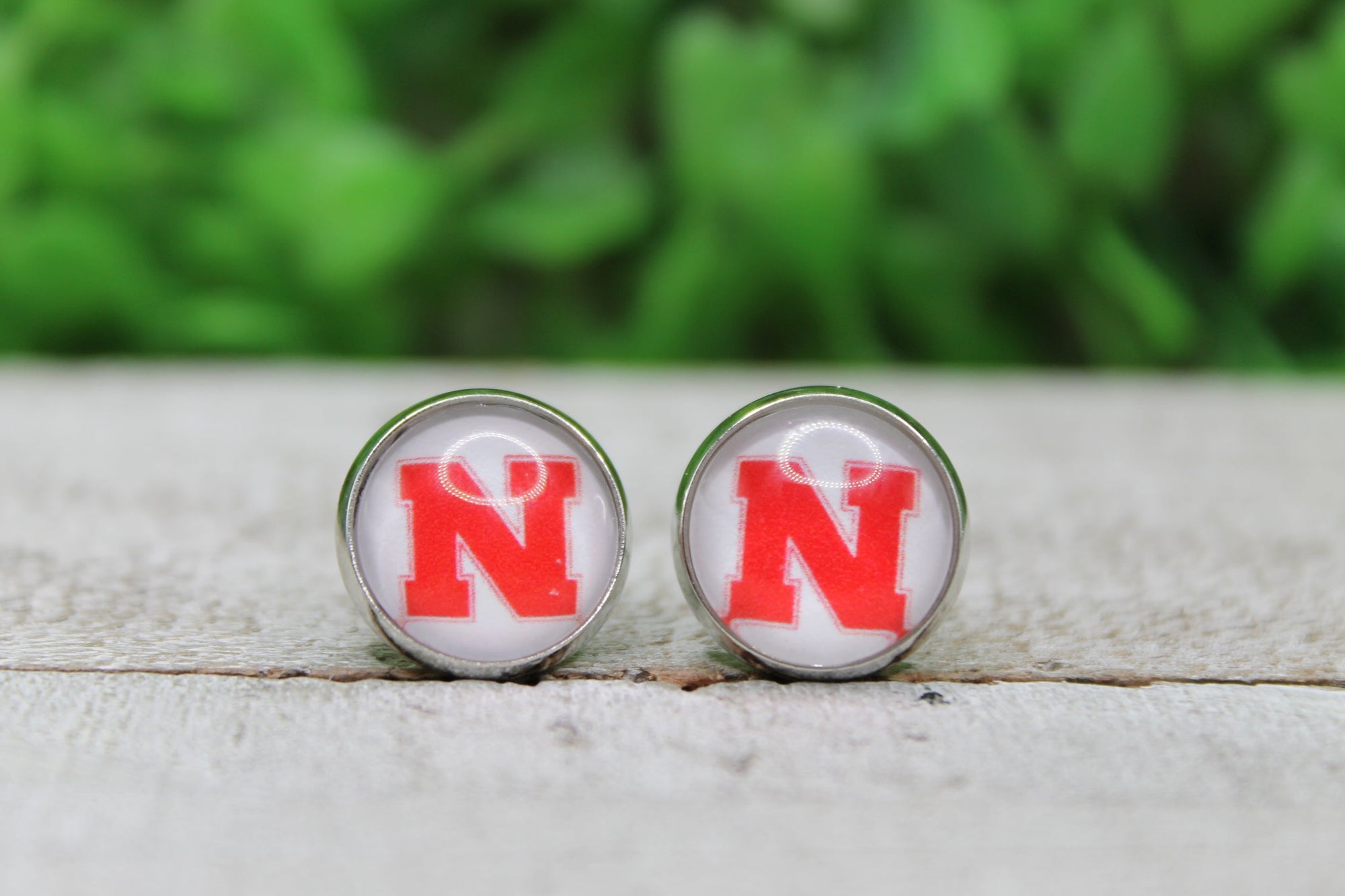 Nebraska Glass Stud Earrings