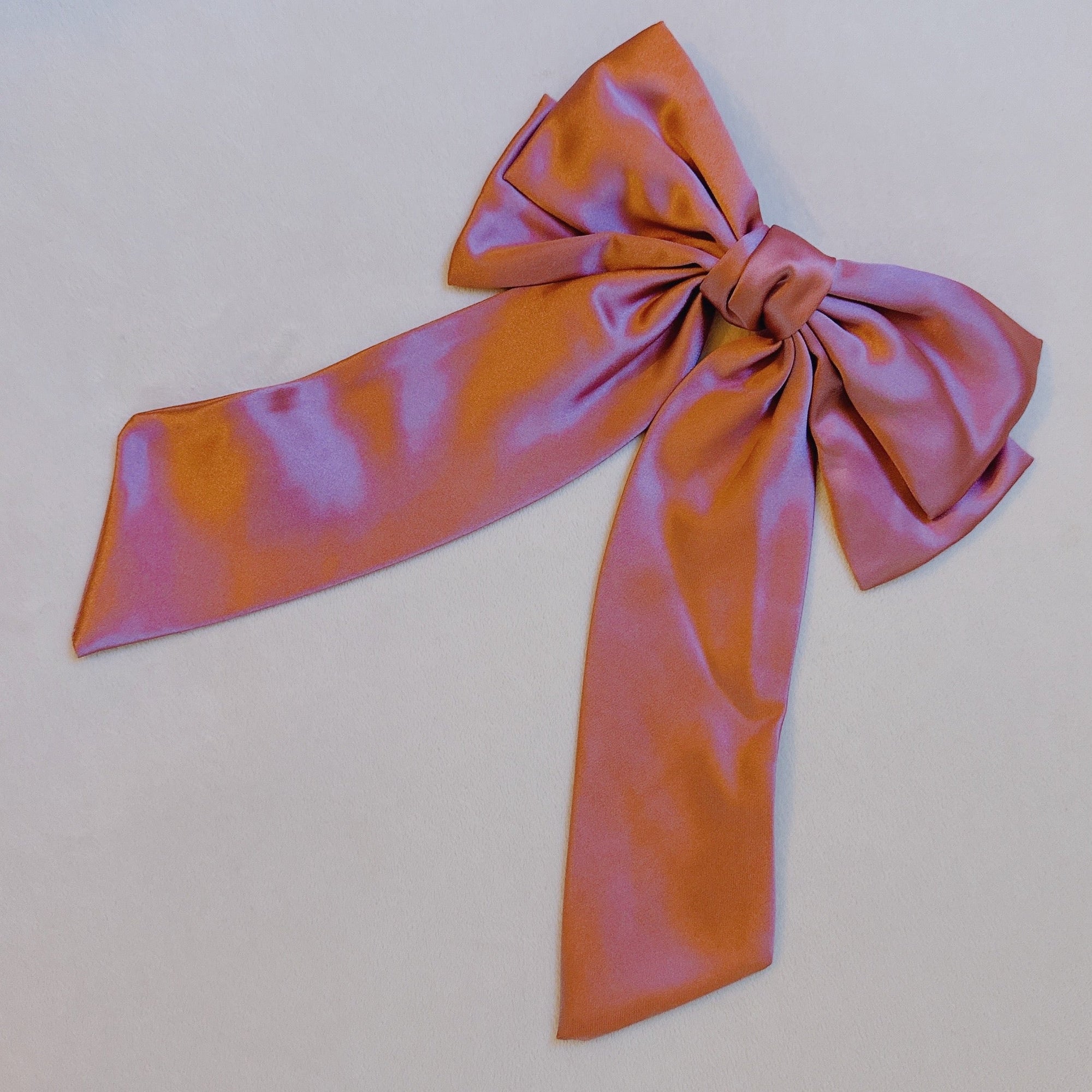 Doubled Satin Bow Hair Clip-8