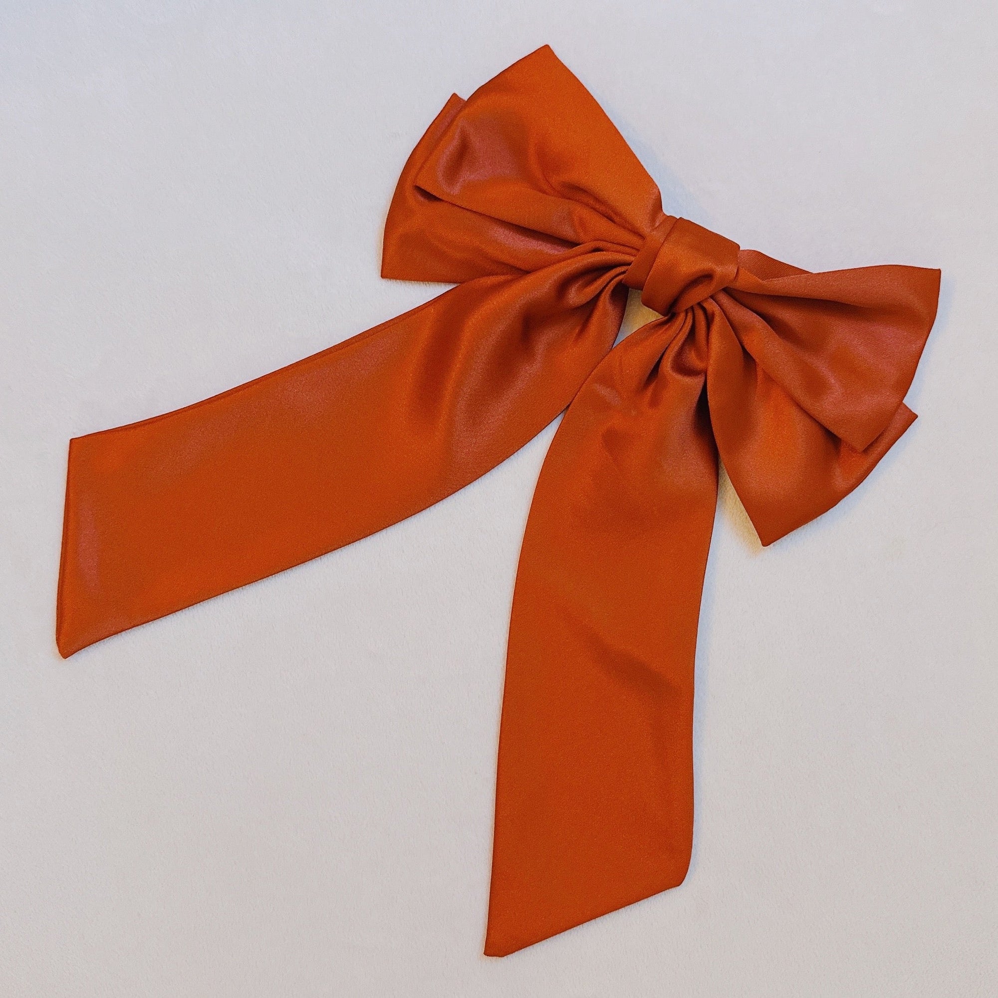 Doubled Satin Bow Hair Clip-11