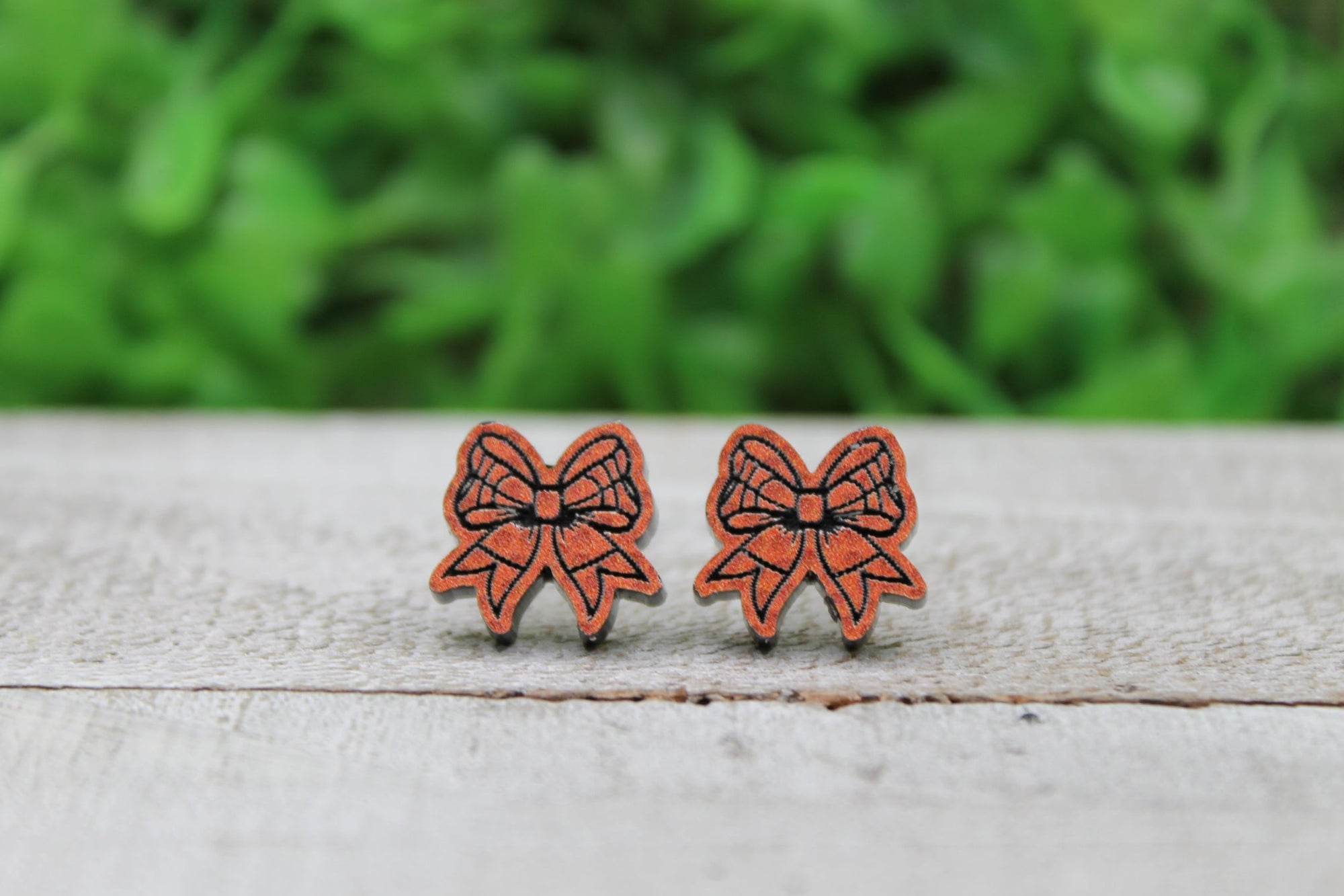 Basketball Bow Stud Earrings