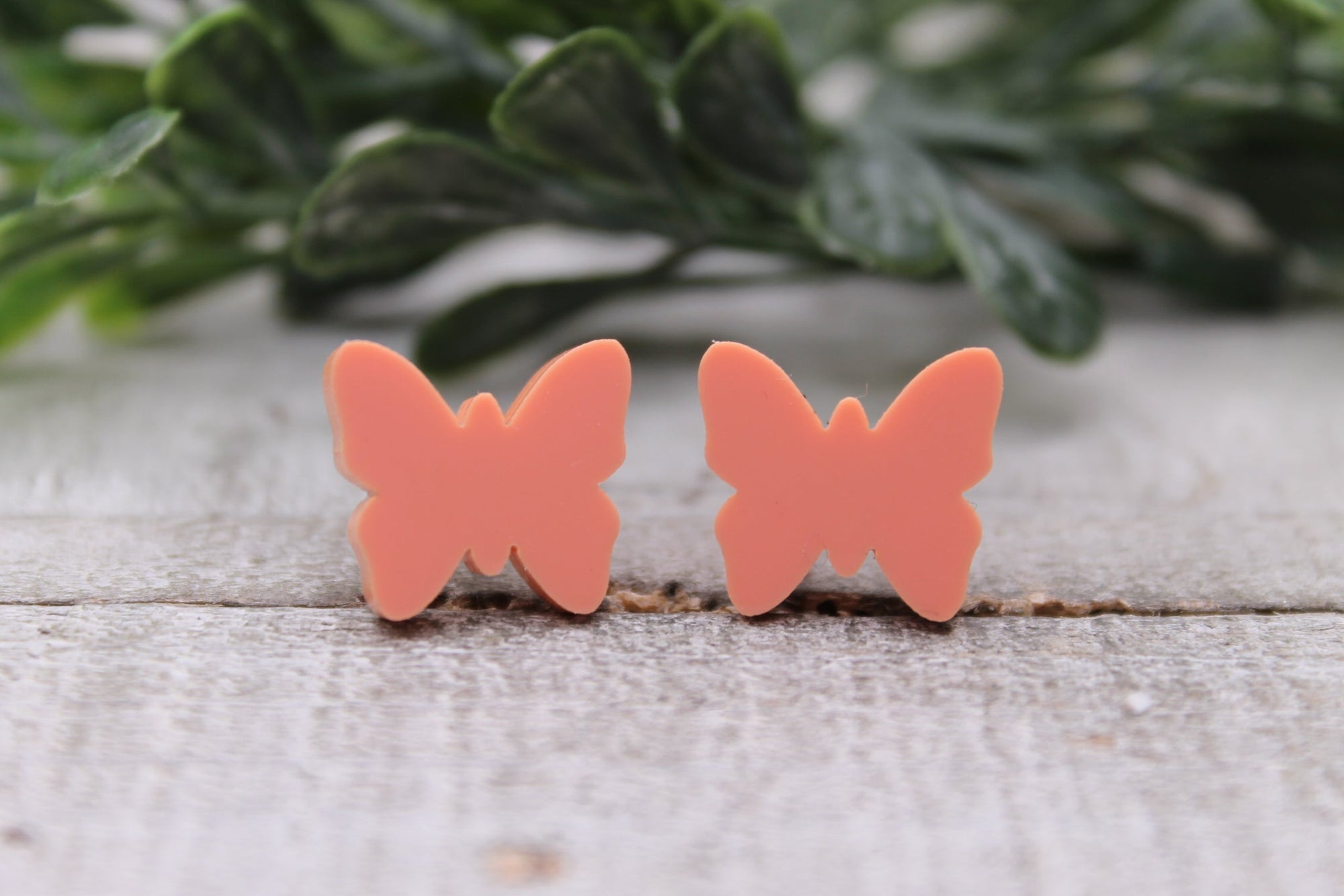 Coral Butterflies • Stud Earrings