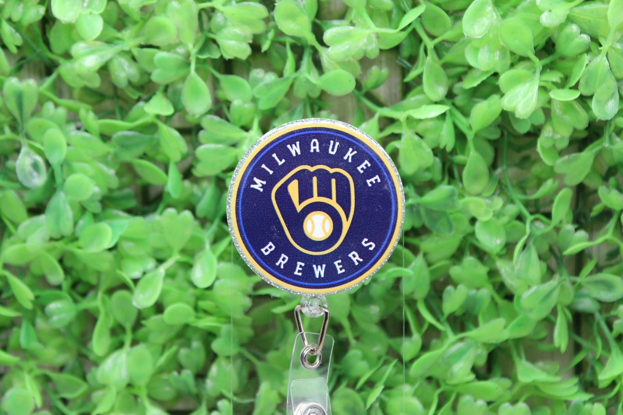 Milwaukee Brewers Baseball Circle Badge/ID Holder Reel
