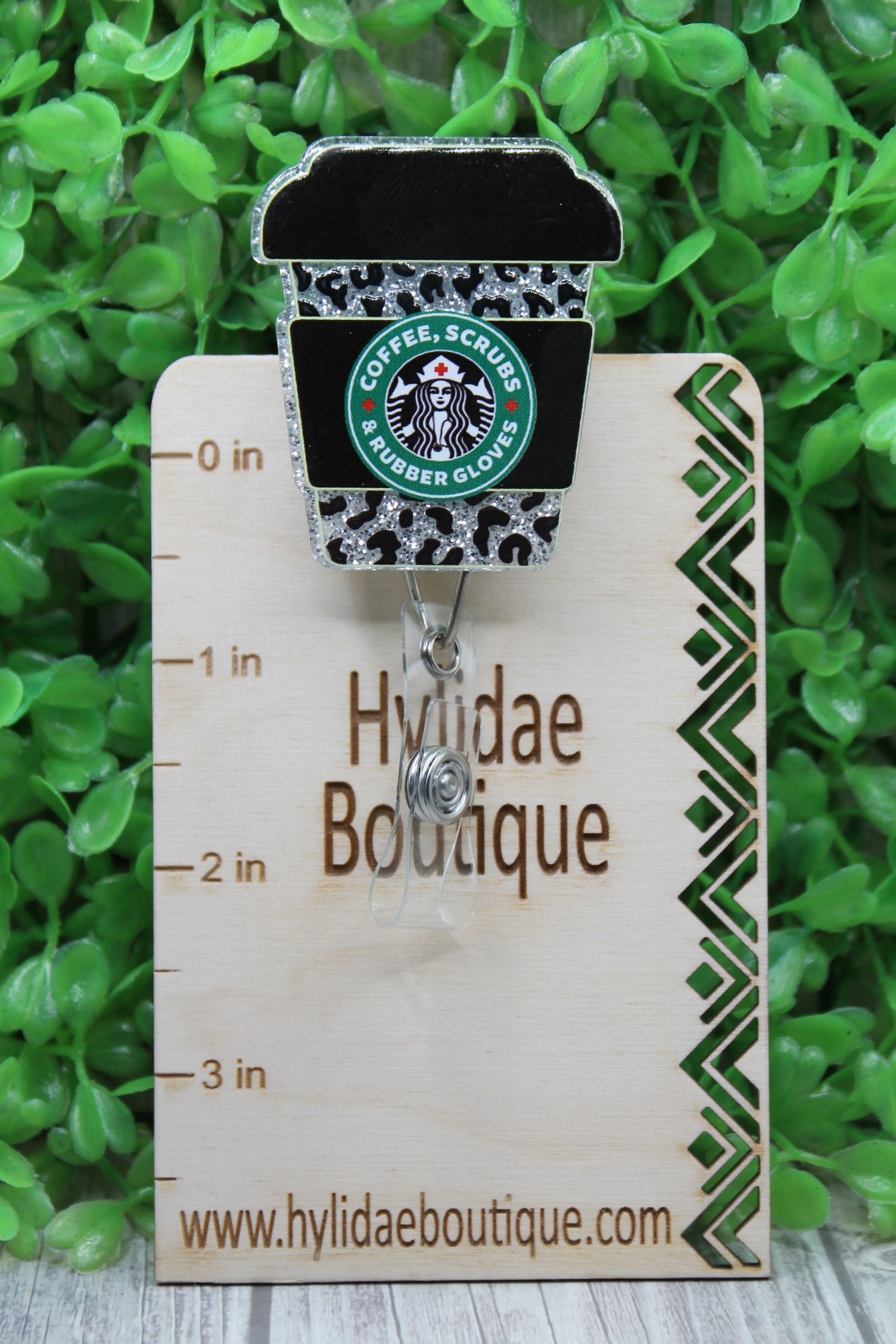 Silver Leopard SB Cup Badge/ID Holder Reel