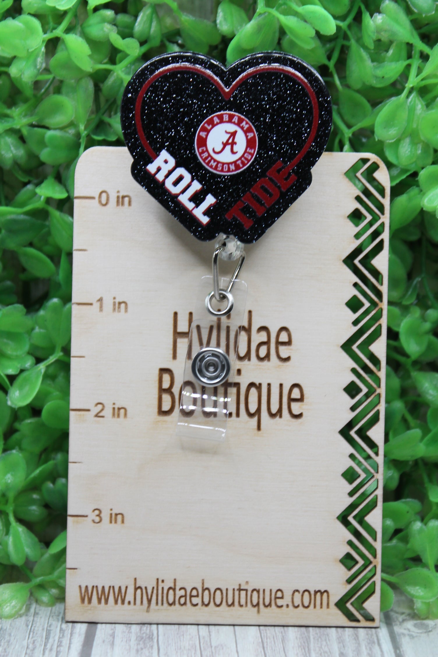 Roll Tide Heart Badge/ID Holder Reel